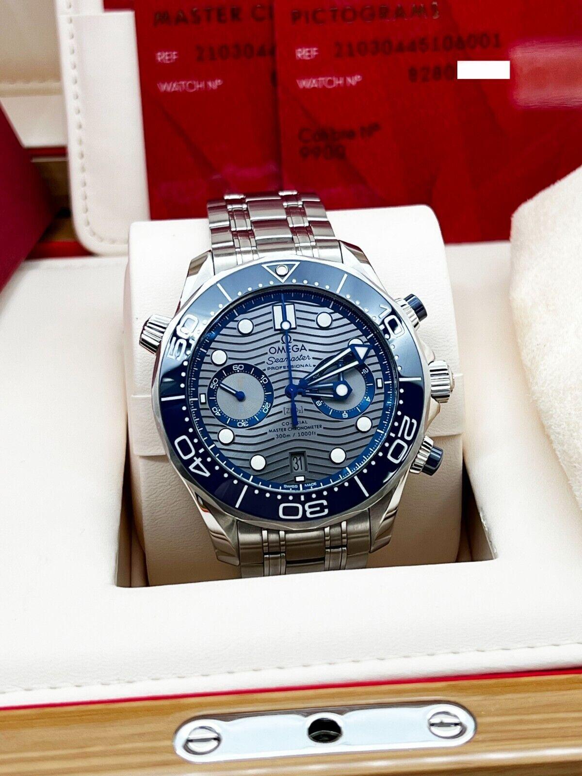 Omega 210.30.44.51.06001 Seamaster Diver 300M Graues Zifferblatt Stahl Box Papier 2021 6
