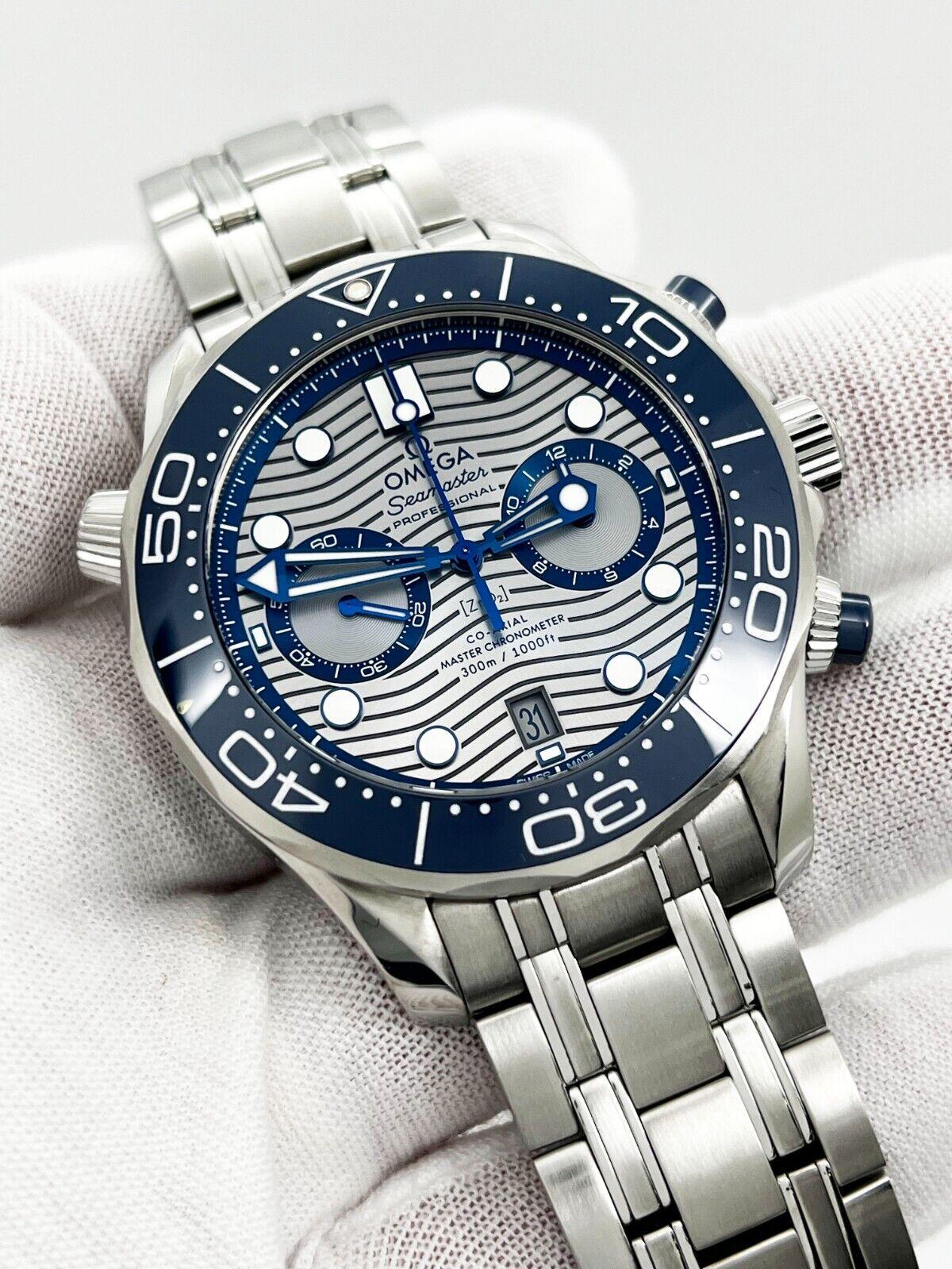 Omega 210.30.44.51.06001 Seamaster Diver 300M Graues Zifferblatt Stahl Box Papier 2021 1