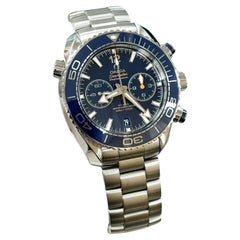 Used Omega 215.30.46.51.03.001 Seamaster Planet Ocean Chrono Steel Box Paper