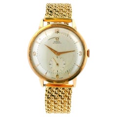 Omega 2714 Large Vintage 18K Rose Gold Custom Mesh Bracelet