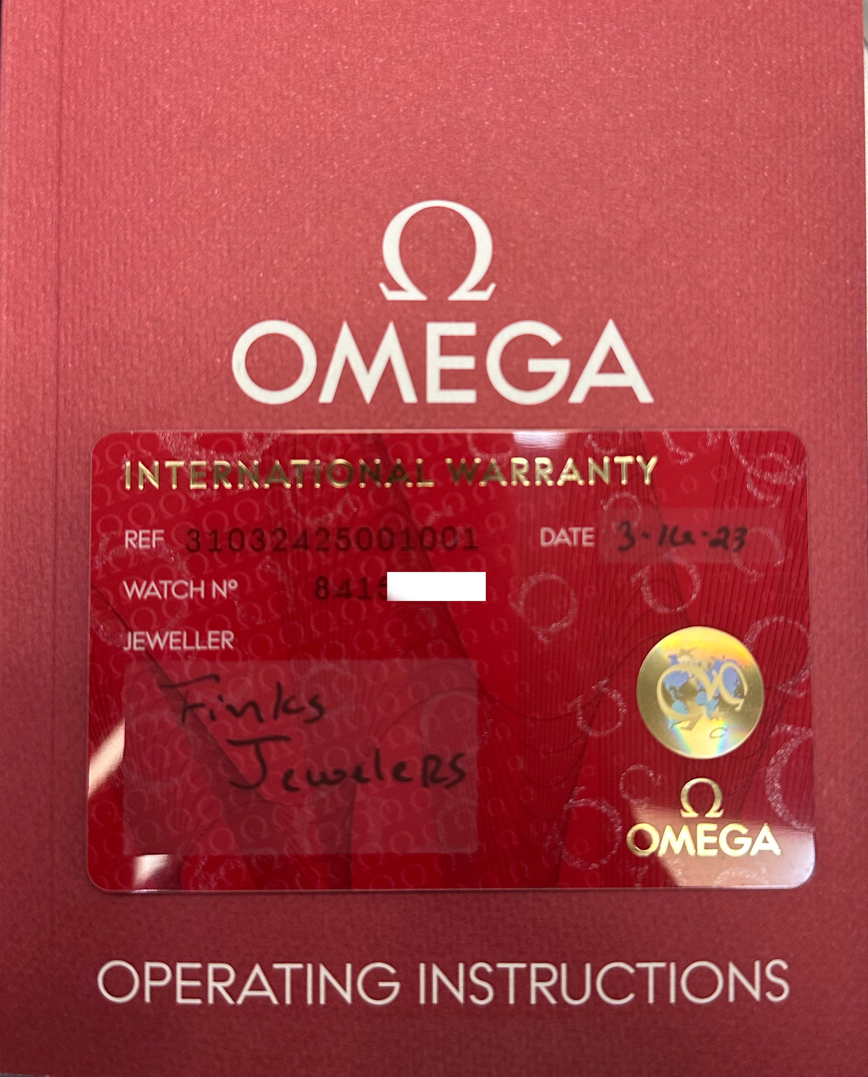Omega 310.32.42.50.01.001 Speedmaster Professional Moonwatch Box Paper 2023 1