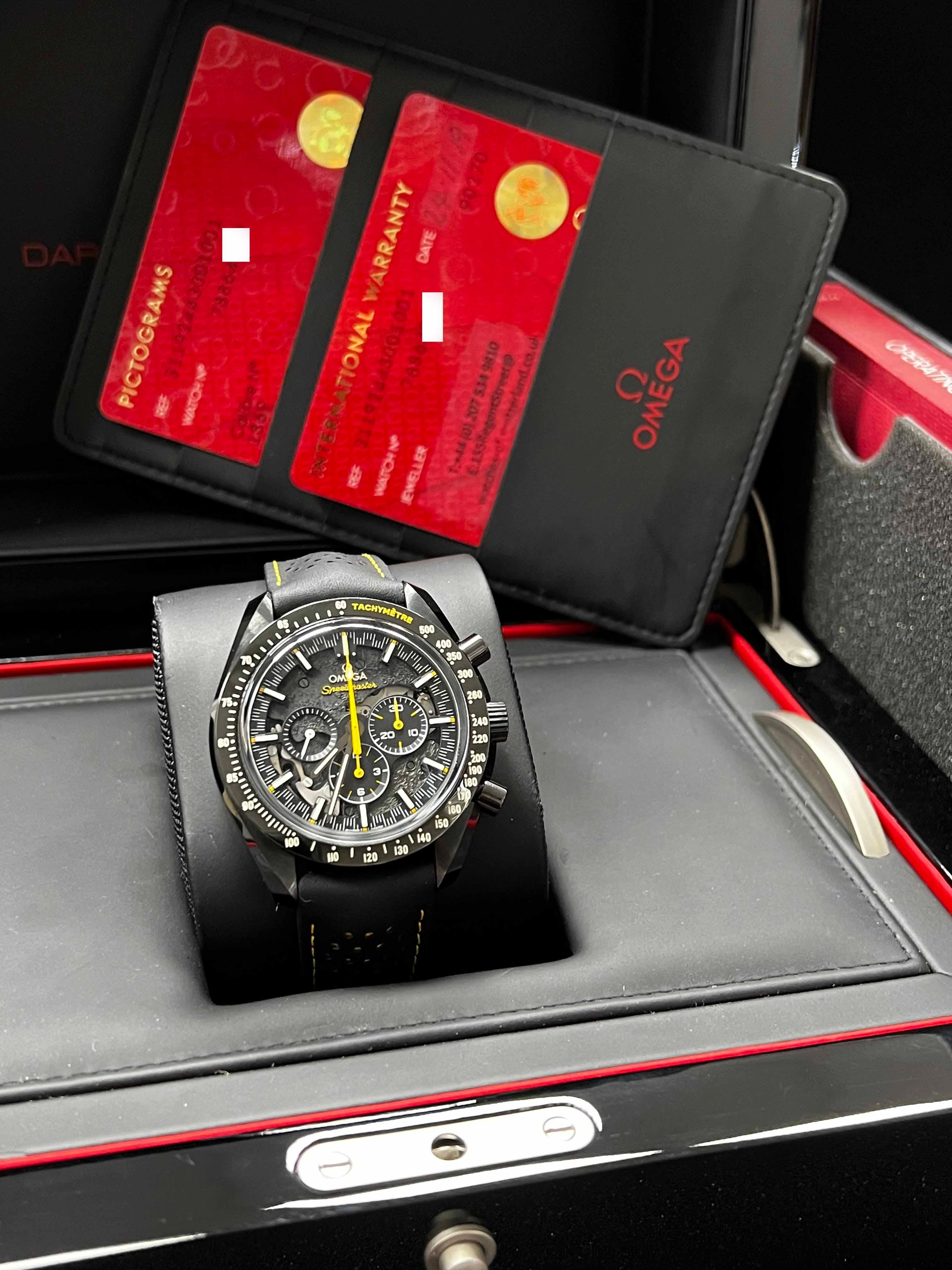 Style Number: 311.92.44.30.01.001


Year: 2019

 

Model: Speedmaster Moonwatch

 

Case Material: Black Ceramic  

 

Band: Leather

 

Bezel:   Black Ceramic  

 

Dial: Black

 

Face: Sapphire Crystal 

 

Case Size: 44.25mm 

 

Includes: