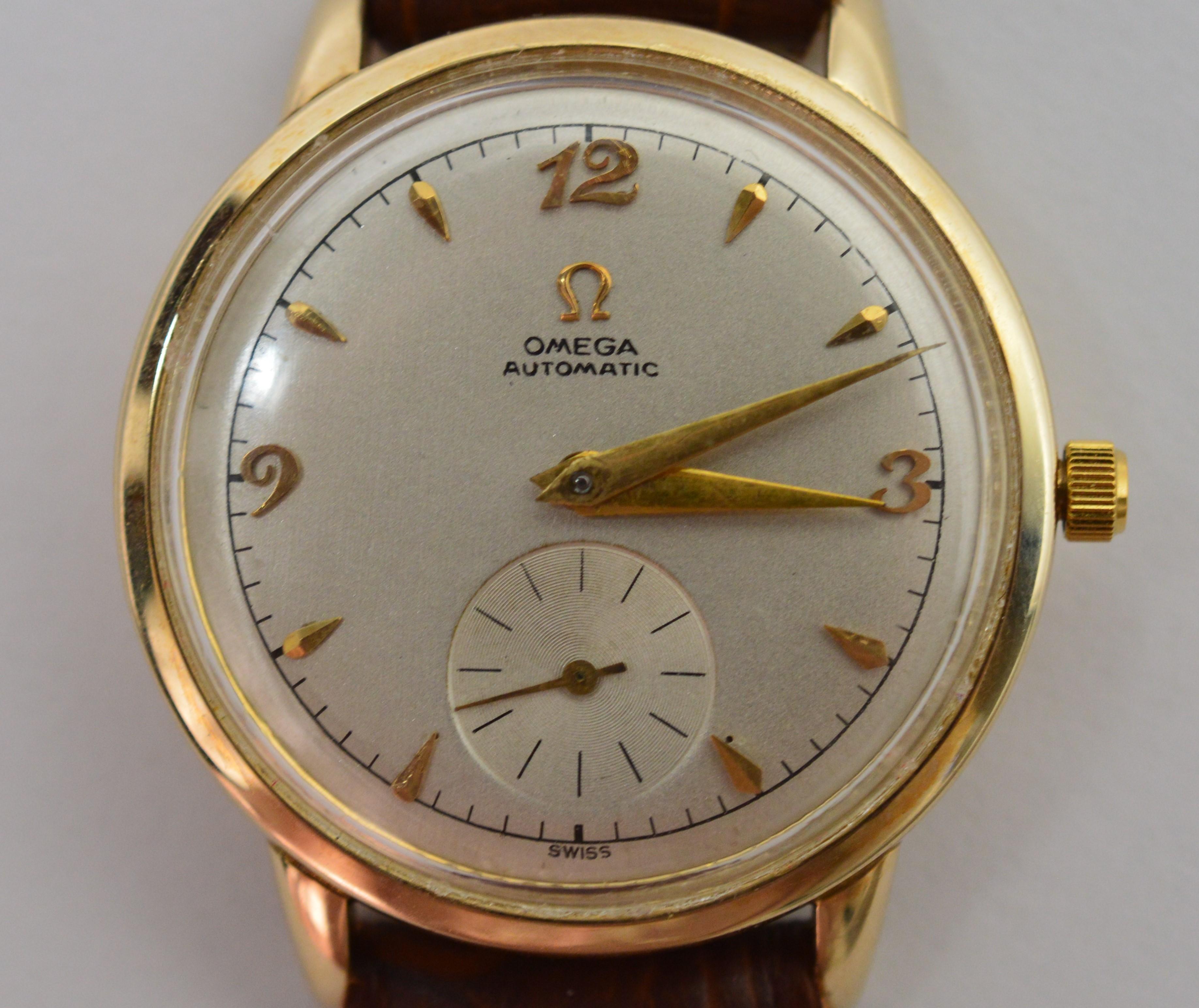 Omega Montre-bracelet Bumper en or jaune 342 pour hommes 7