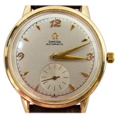 Omega 342 Yellow Gold Men's Bumper Wristwatch