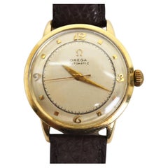 Omega 351 Fourteen Karat Yellow Gold Men's Bumper Wrist Watch