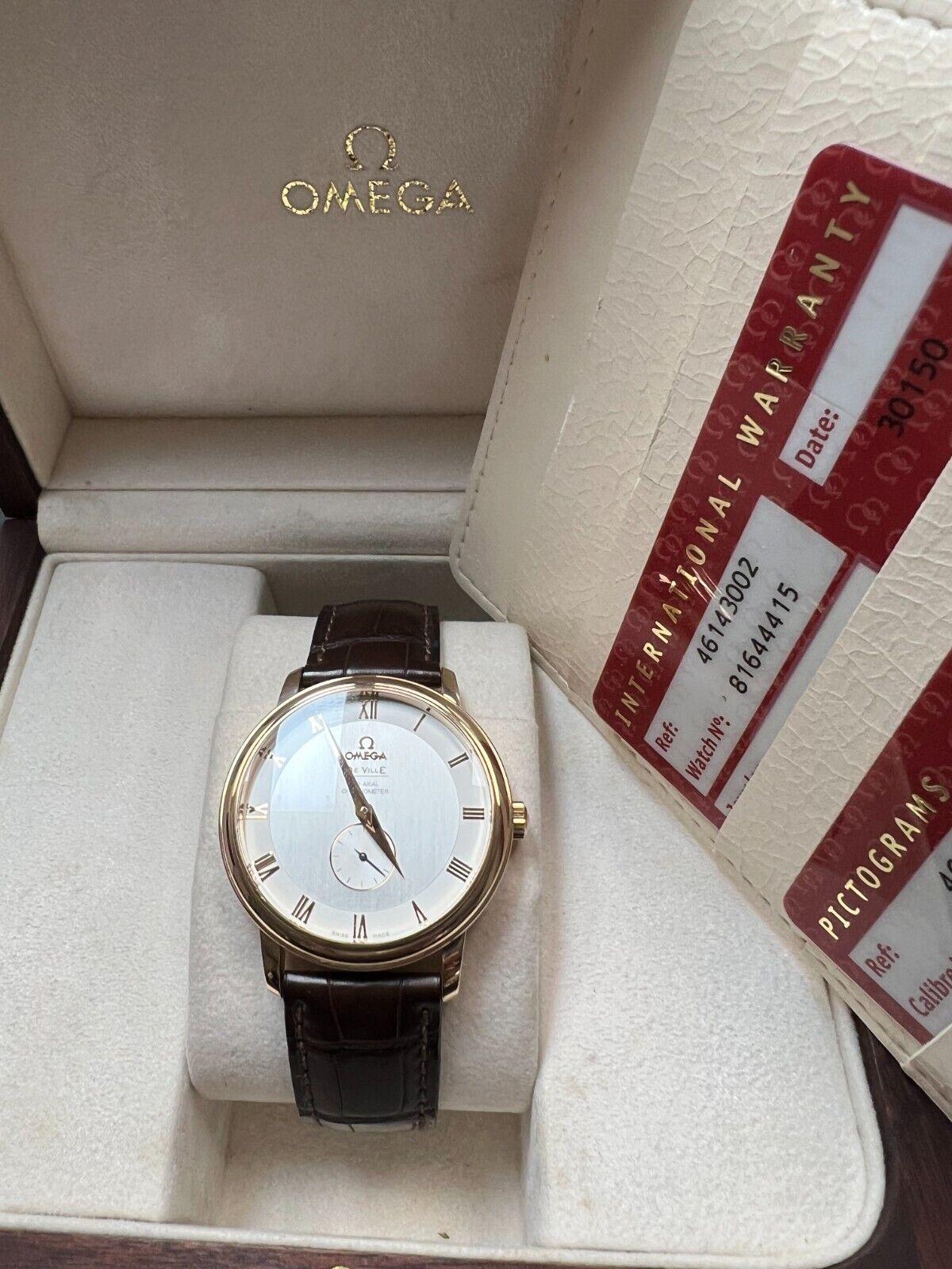 Omega 4614.30.02 De Ville Prestige 18K Rose Gold 39mm For Sale 6