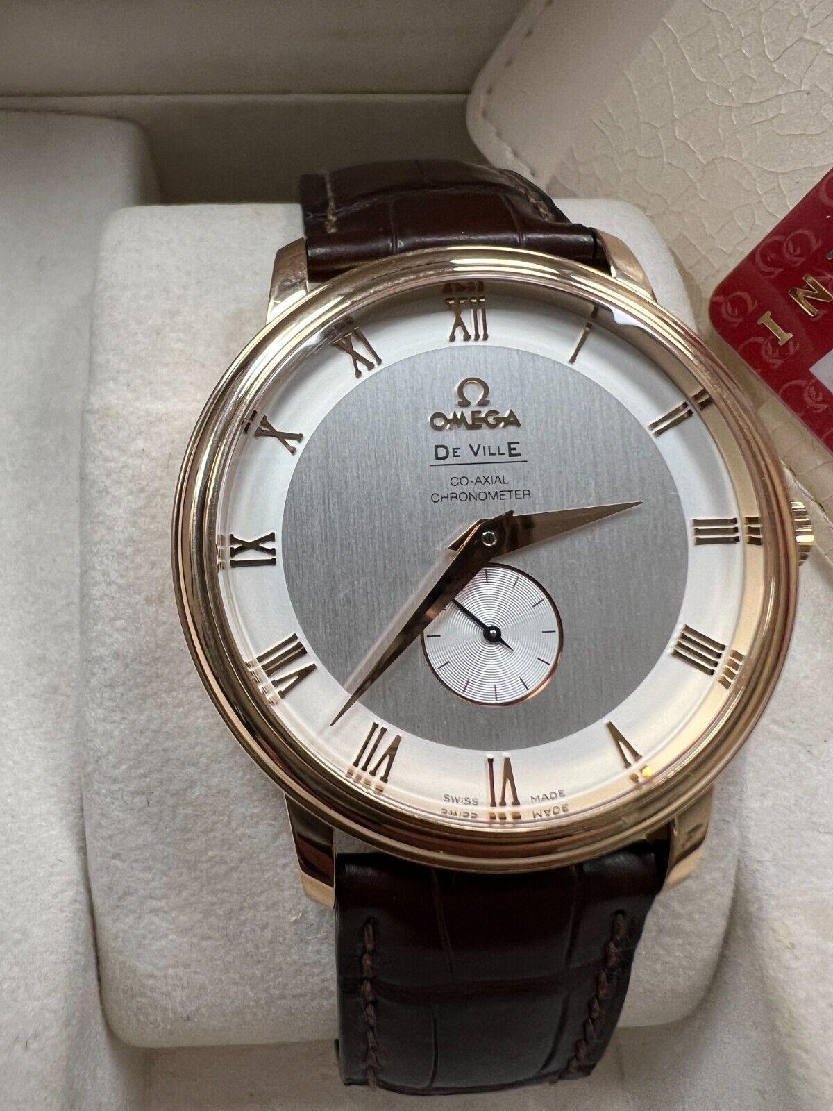 Omega 4614.30.02 De Ville Prestige 18K Roségold 39mm im Angebot 4