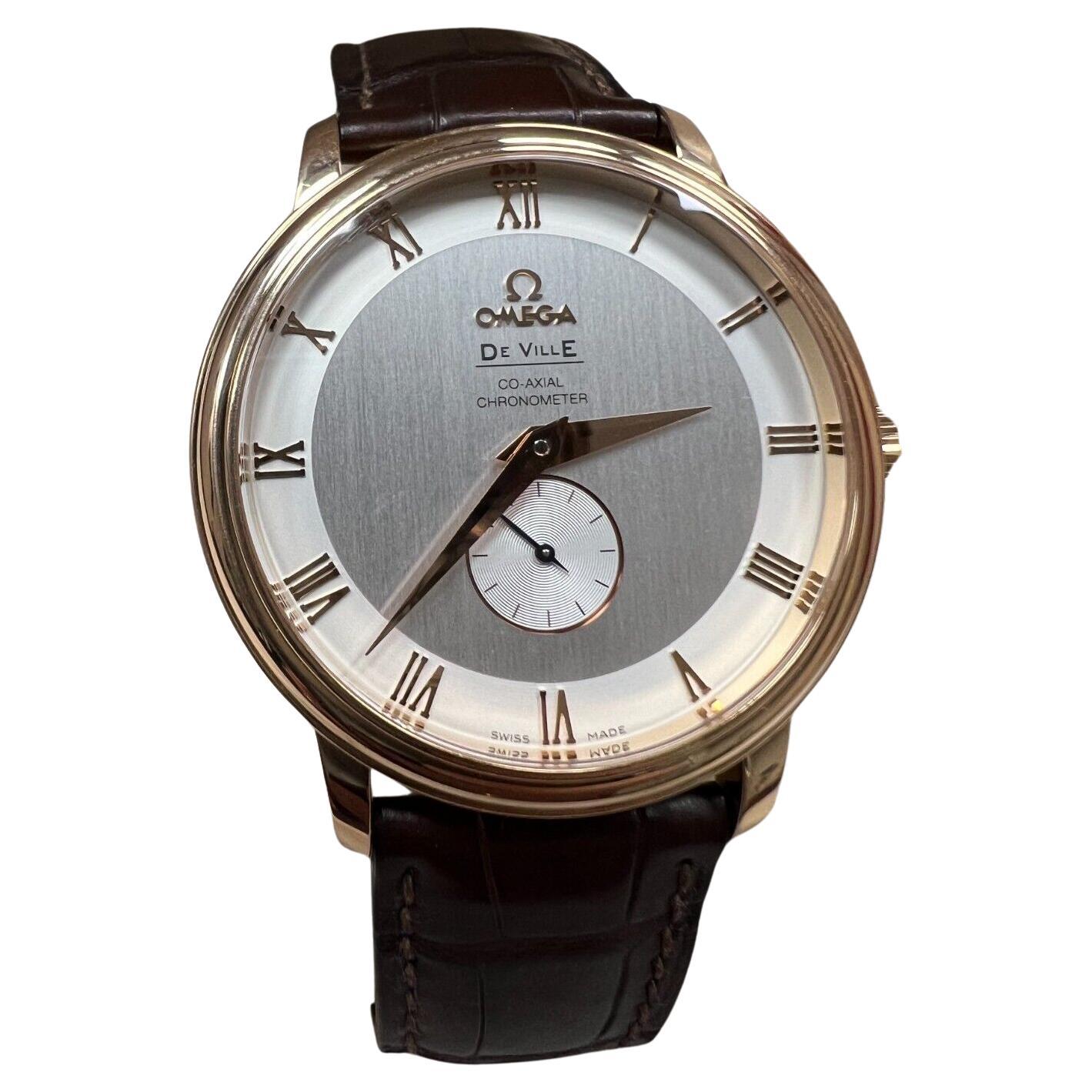 Omega De Ville Prestige 18K Rose Gold Diamond Dial Watch 424 55 27 60 