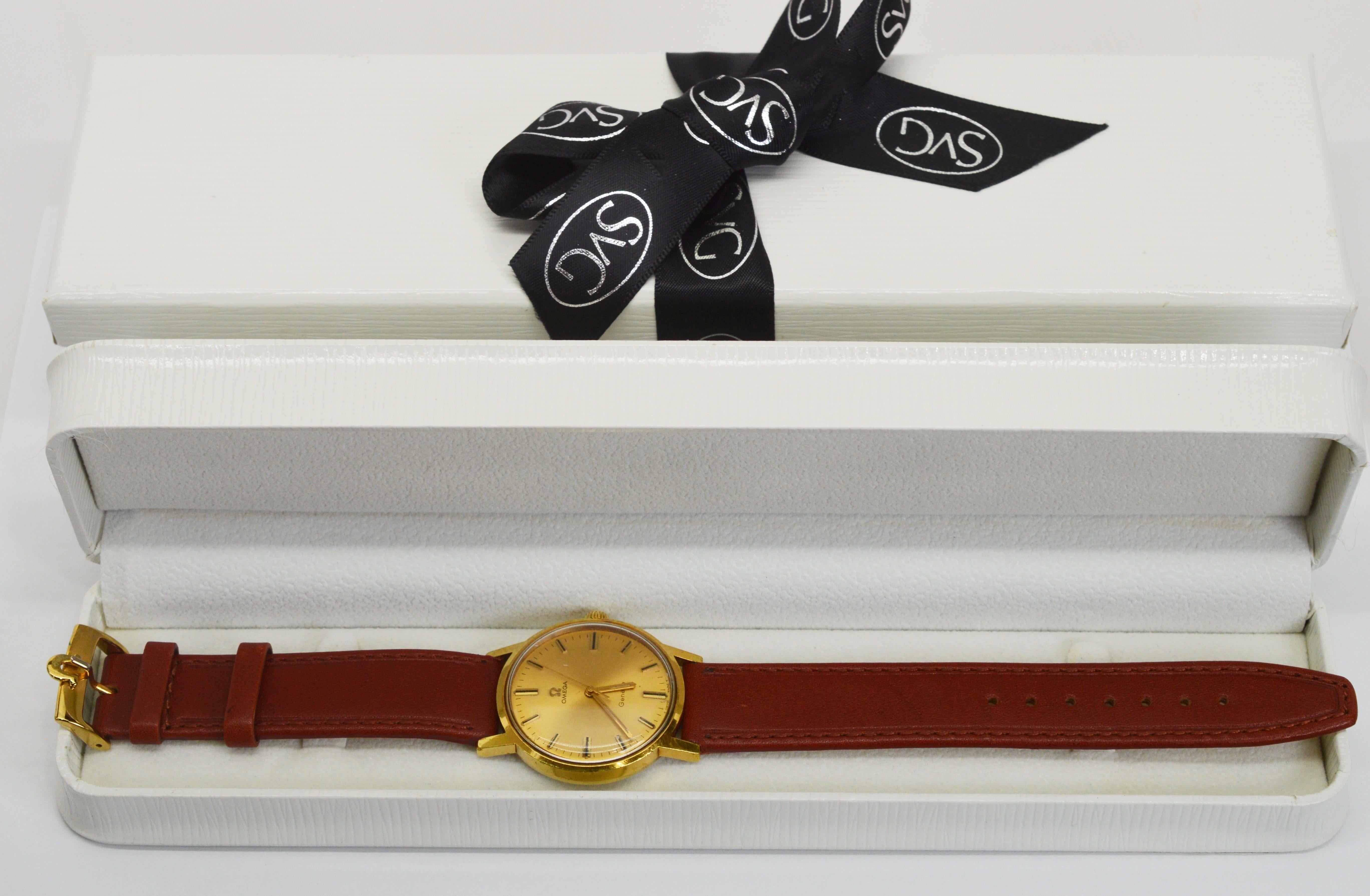 Omega 601 Gold Top Steel Swiss Men's Wrist Watch 5