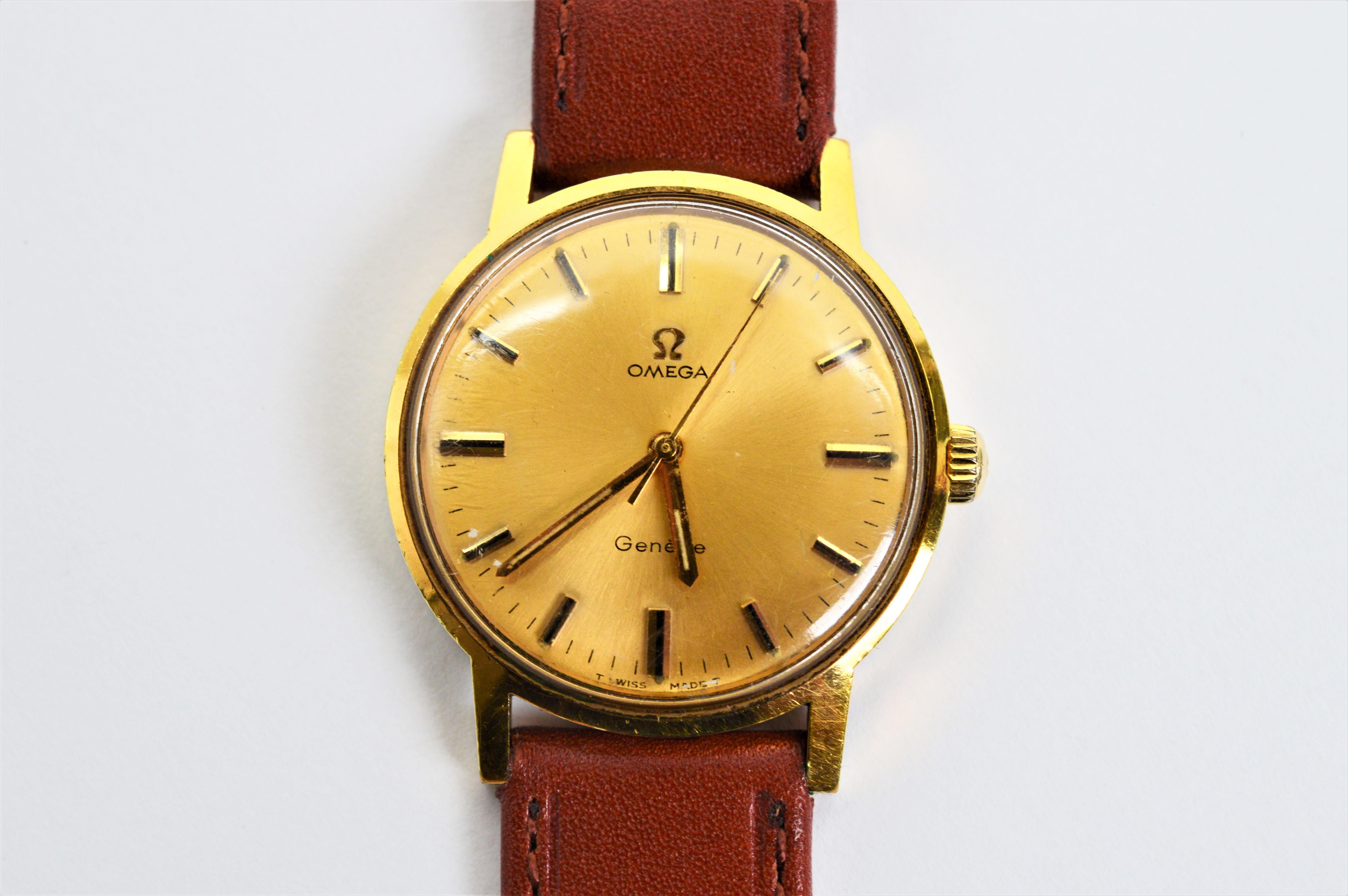 omega 601 gold dial