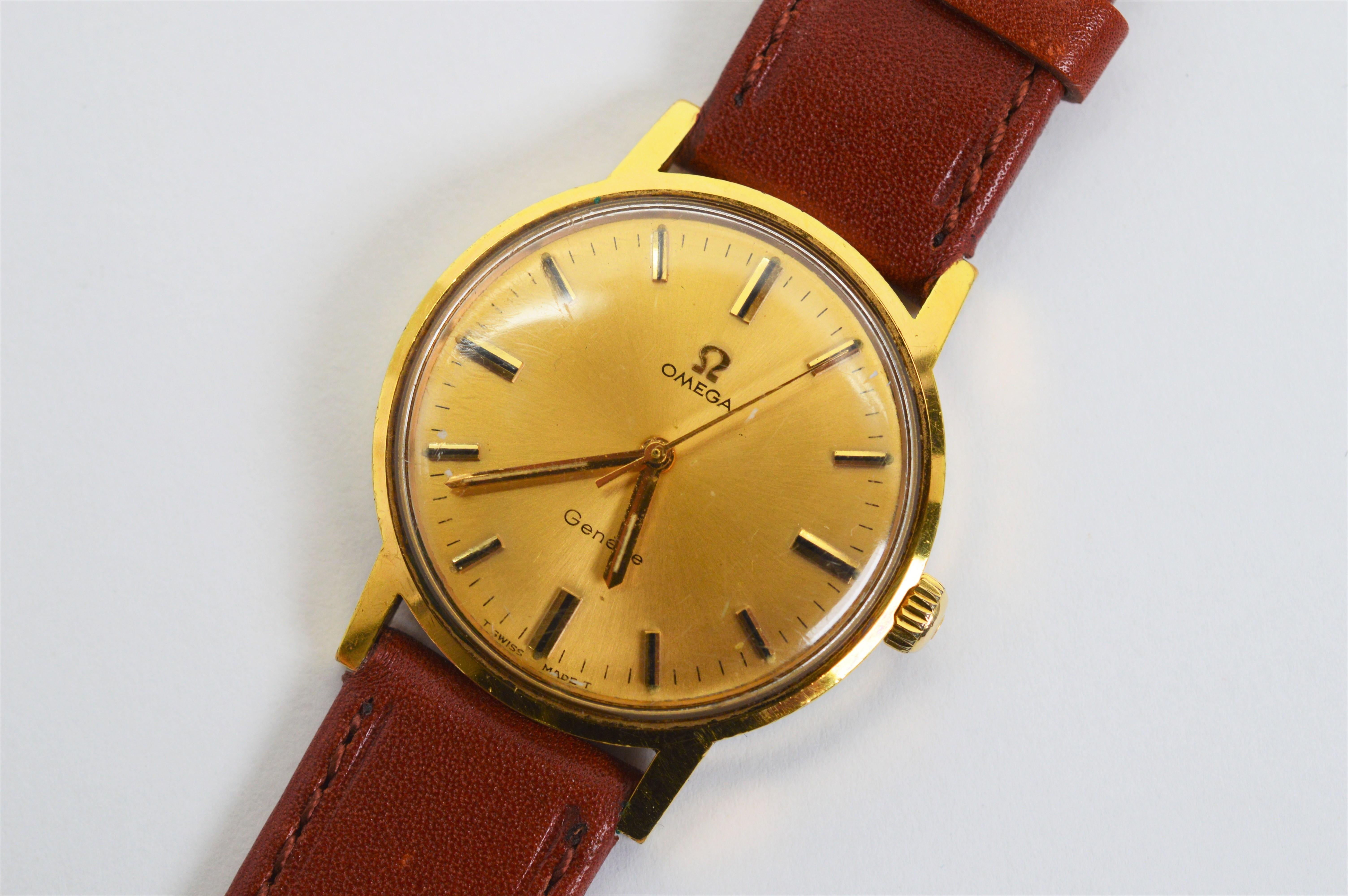 Omega 601 Gold Top Steel Swiss Men's Wrist Watch 3