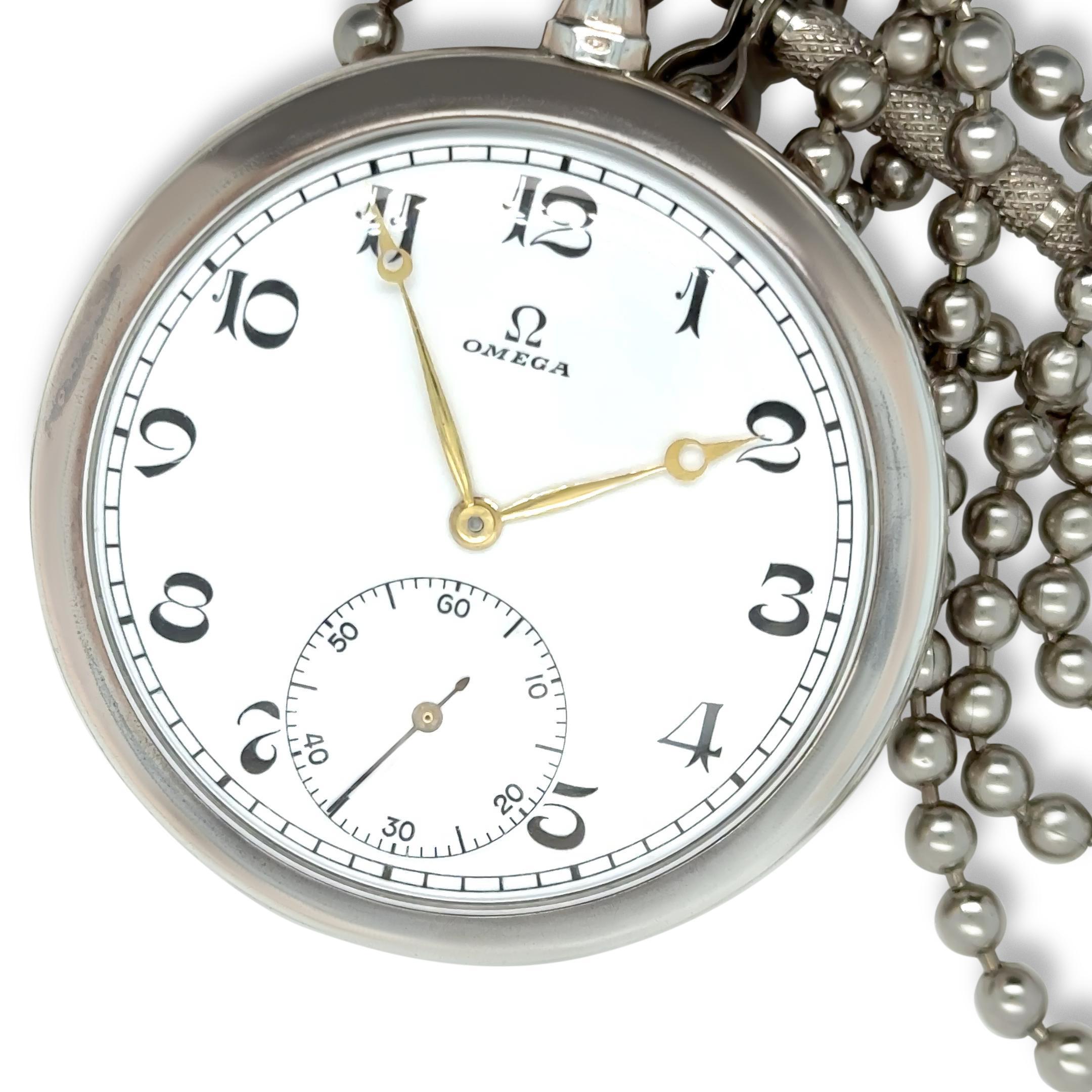 Omega 800 Silver Pocket Grand Prix Watch 50mm – Circa 1915 In Excellent Condition In SYDNEY, NSW