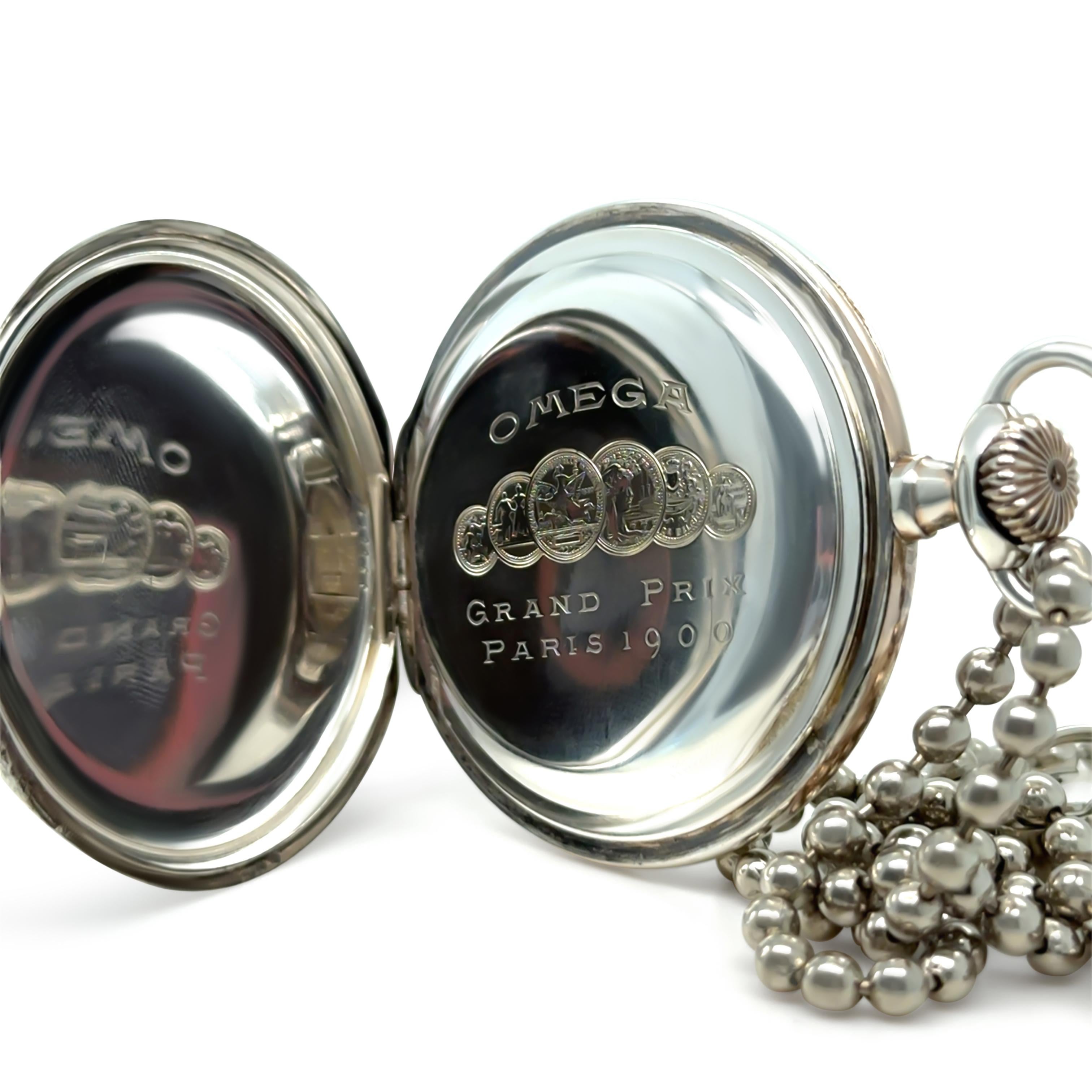 Women's or Men's Omega 800 Silver Pocket Grand Prix Watch 50mm – Circa 1915