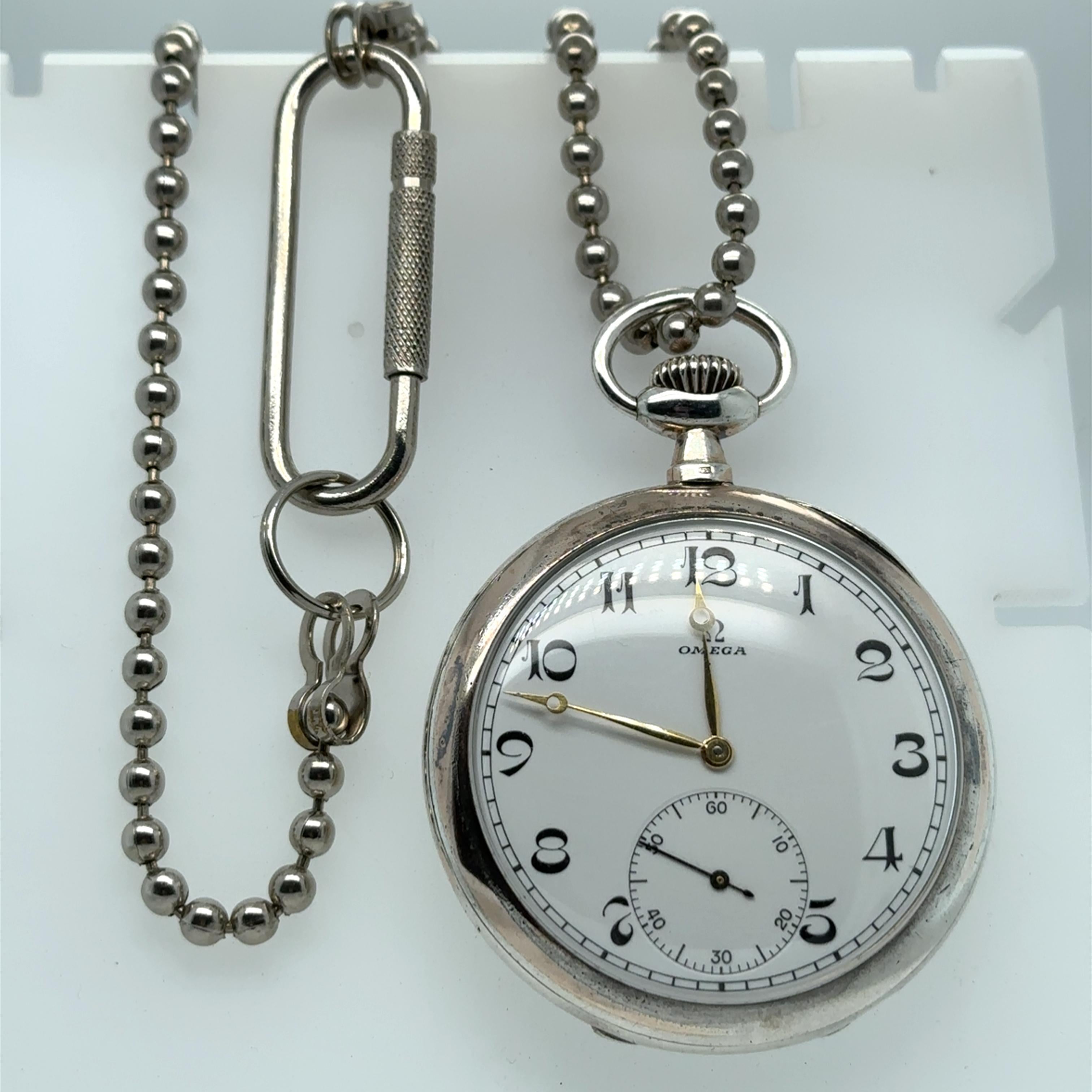 Omega 800 Silver Pocket Grand Prix Watch 50mm – Circa 1915 3