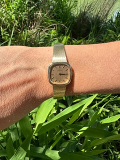 Omega 9k Yellow Gold Watch Manual Wind Vintage Watch