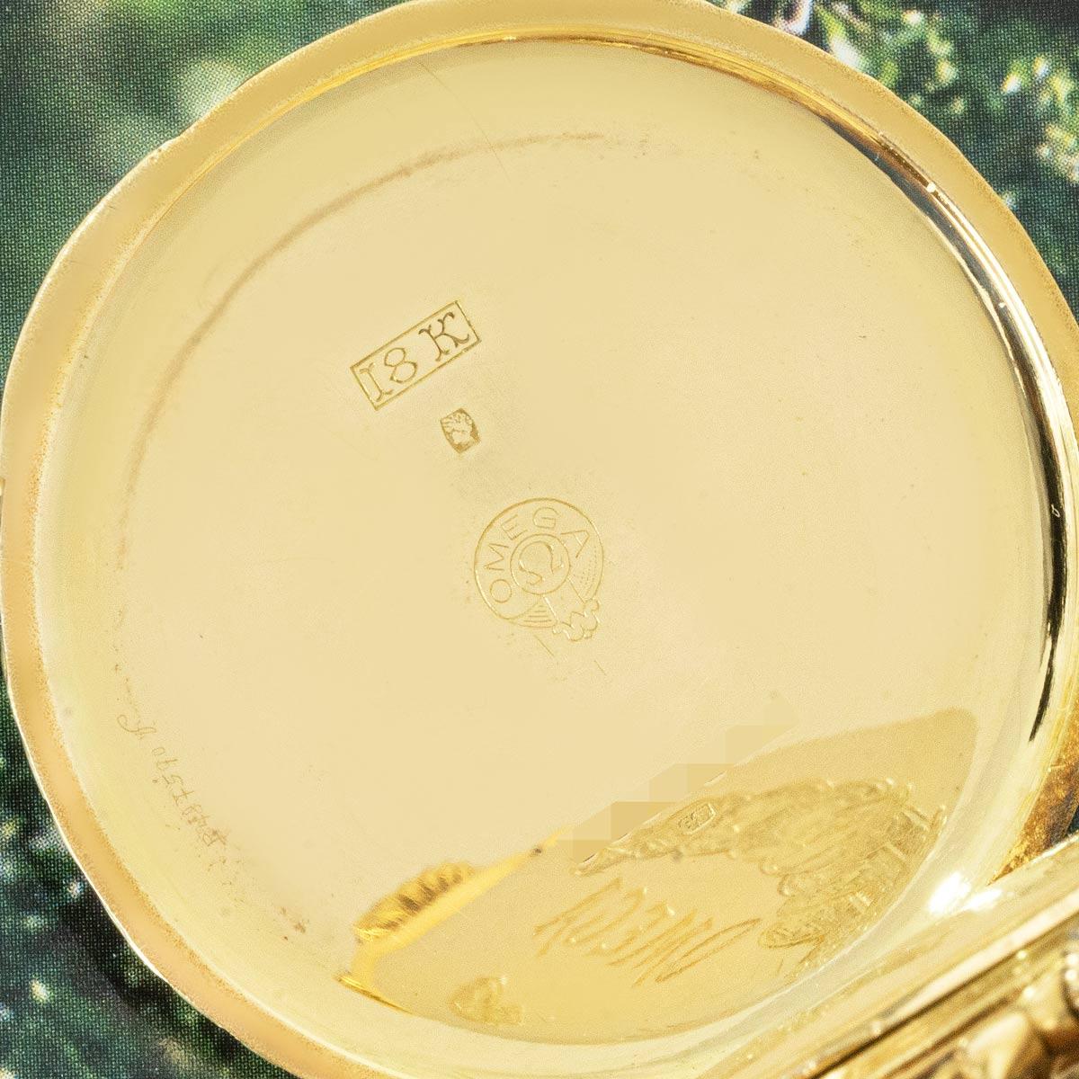 Omega. A Rare and Unusual Gold Art Deco Pocket Watch C1920 1