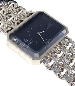 Omega Andrew Grima Sterling Silver Large Mechanical Wrist Watch