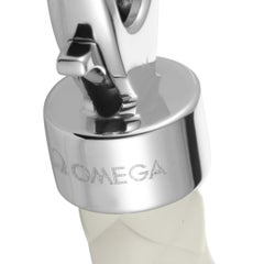 Omega Aqua Sailing Stainless Steel and Beige Rubber Bracelet