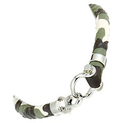 Omega Aqua Sailing Stainless Steel and Green Camo Rubber Bracelet