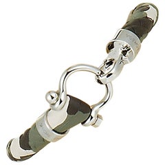 Omega Aqua Sailing - Bracelet en acier inoxydable et caoutchouc camouflage vert