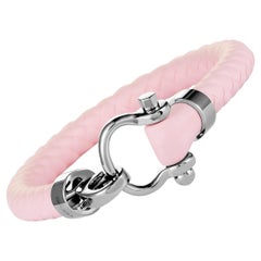 Omega Aqua Sailing Edelstahl und rosa Gummi-Armband