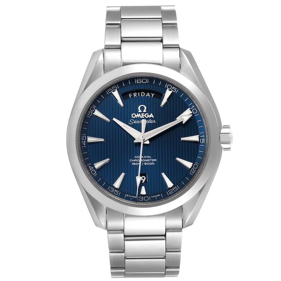 Omega Aqua Terra 150m Co-Axial Mens Watch 231.13.42.22.03.001 Box Card. Automatic self-winding movement with Co-Axial escapement. Free sprung-balance with silicon balance spring, two barrels mounted in series, automatic winding in both directions.