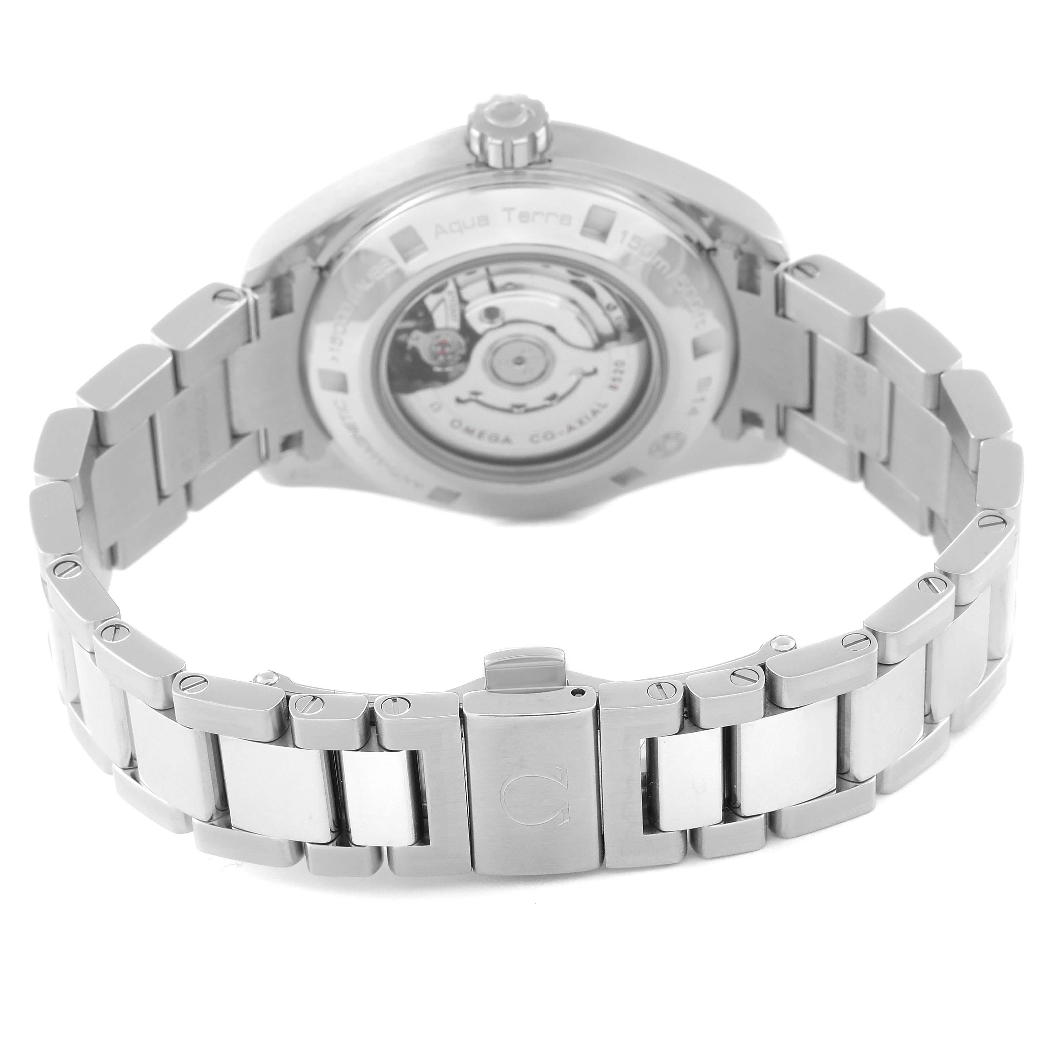 Omega Aqua Terra 34 MOP Diamond Ladies Watch 231.10.34.20.57.001 Unworn For Sale 3