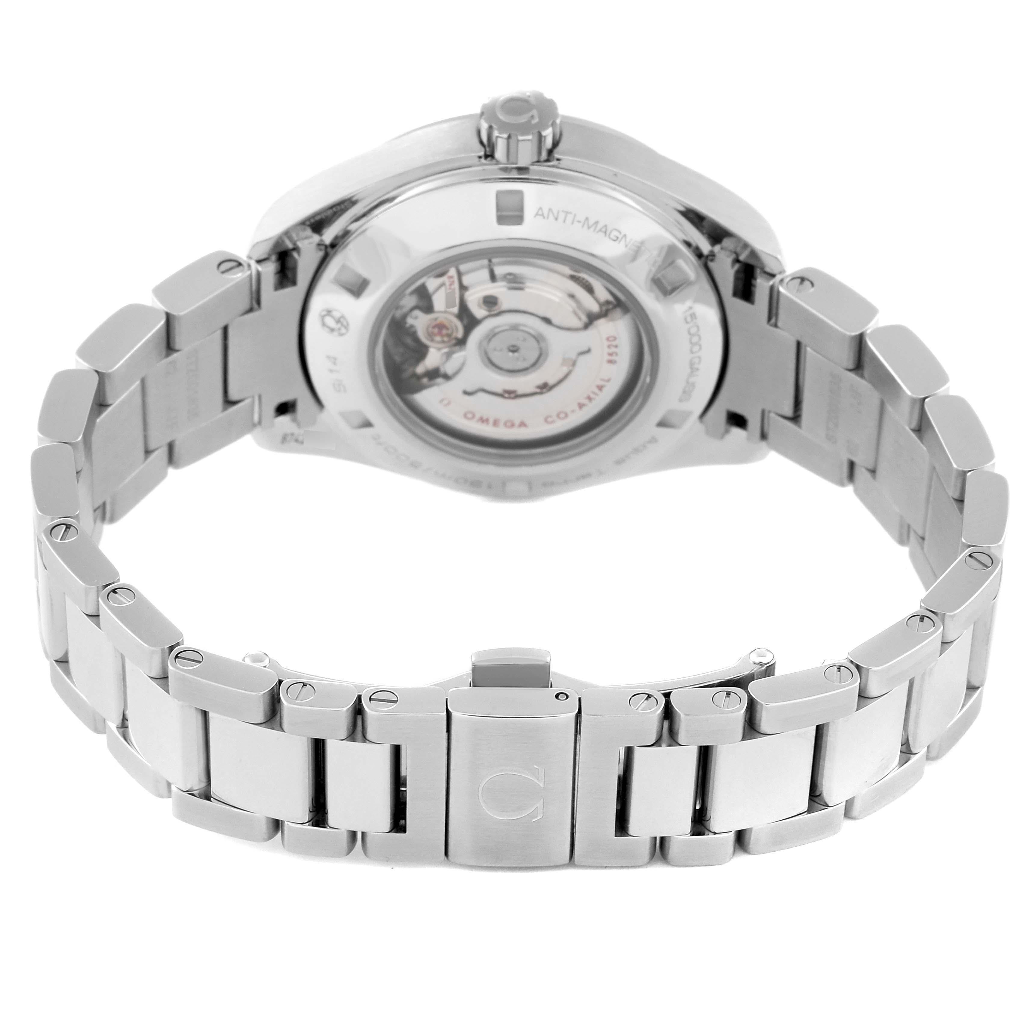 Omega Aqua Terra 34 MOP Diamond Ladies Watch 231.15.34.20.57.003 Unworn For Sale 2
