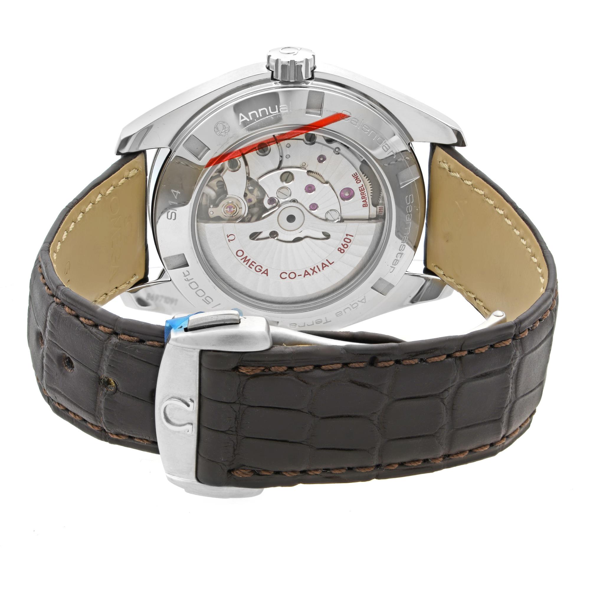 Men's Omega Aqua Terra Annual Calendar Steel Automatic Mens Watch 231.13.43.22.02.003