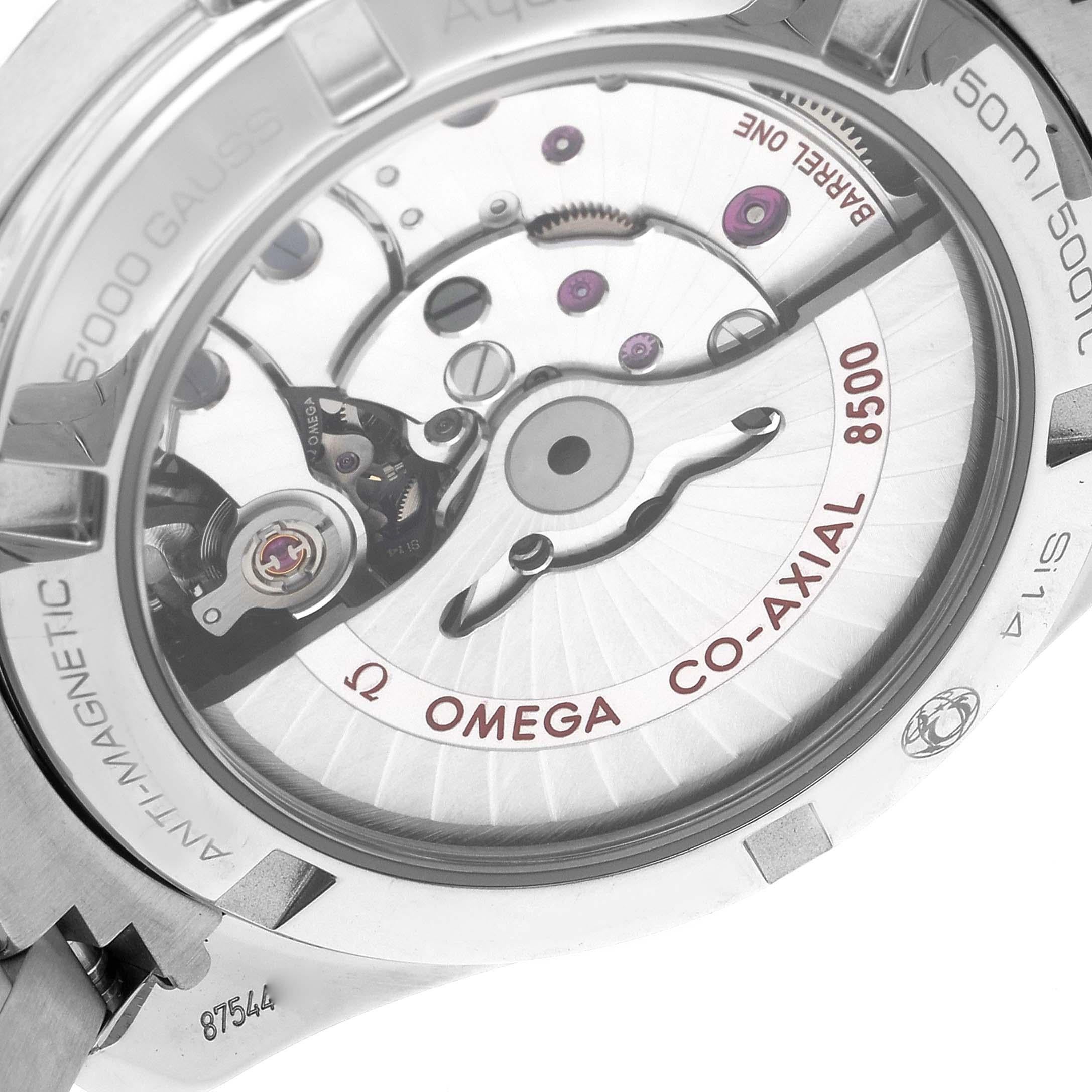 Omega Aqua Terra Mother Of Pearl Dial Diamond Steel Watch 231.15.39.21.55.001 2