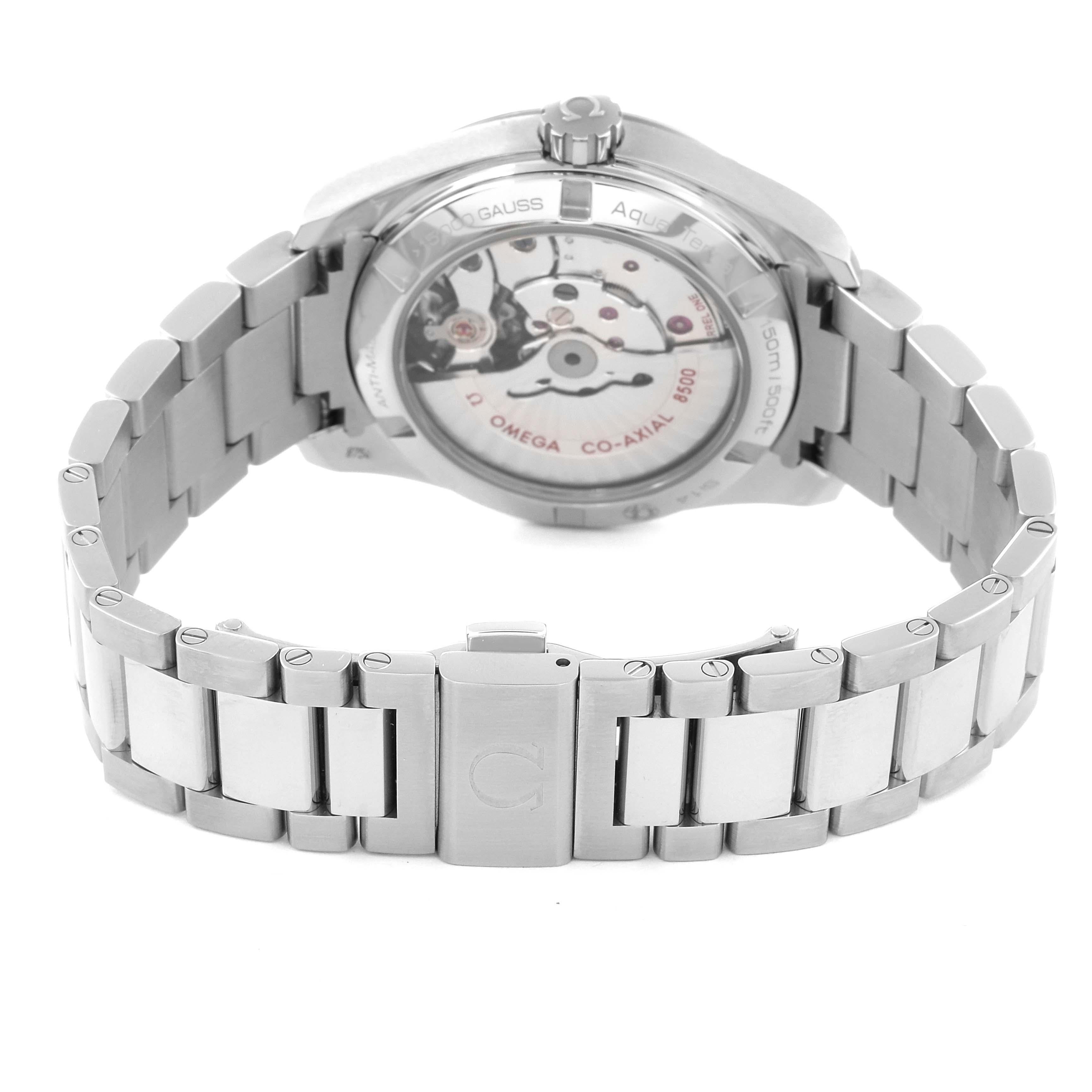 Omega Aqua Terra Mother Of Pearl Dial Diamond Steel Watch 231.15.39.21.55.001 4