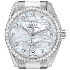 Omega Aqua Terra Mother Of Pearl Dial Diamond Steel Watch 231.15.39.21.55.001 Omega Aqua Terra Mother Of Pearl Dial Diamond Steel Watch 231.15.39.21.55.001