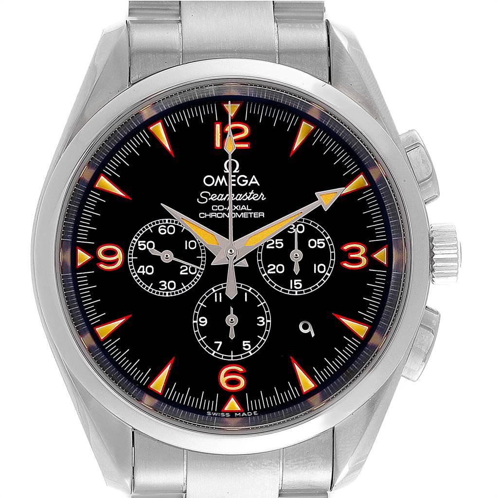 Omega Aqua Terra Railmaster China Explorer LE Watch 2512.54.00 Box Card. Automatic self-winding Co-Axial movement. Chronograph function. Caliber 3313. Stainless steel round case 42.2 mm in diameter. Stainless steel fixed bezel. Scratch resistant