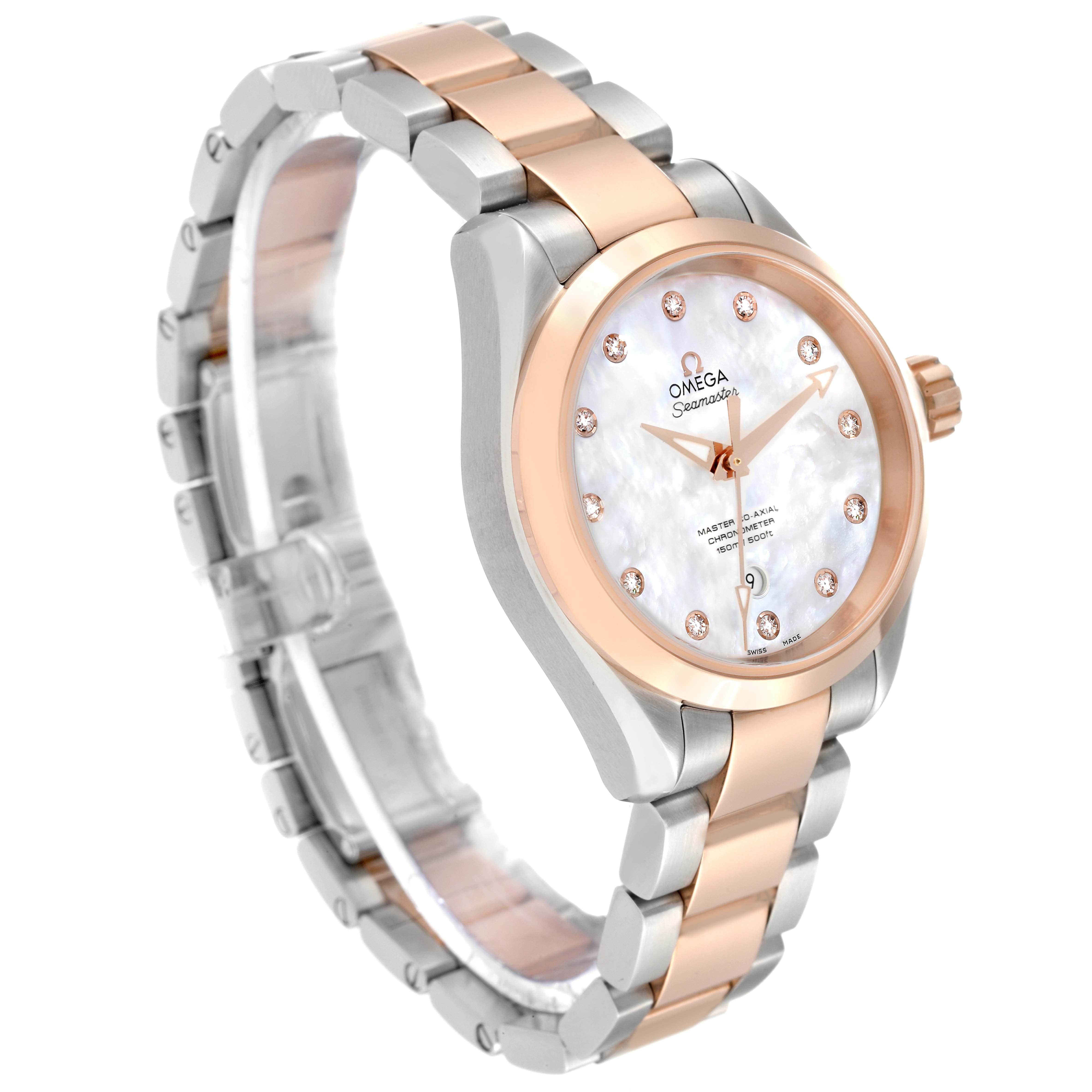 omega seamaster aqua terra master co-axial chronometer ladies automatic watch