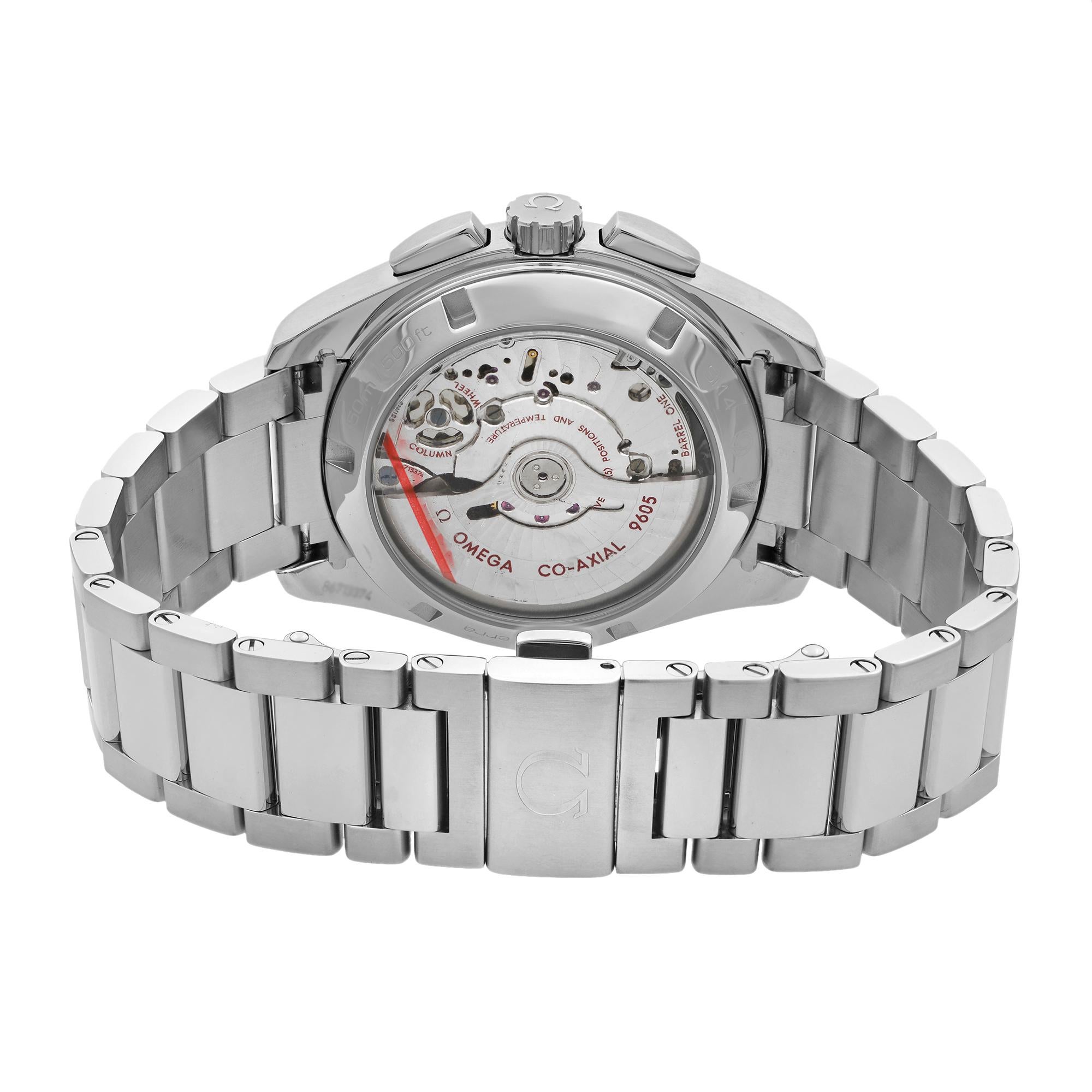 Omega Aqua Terra Silver Gray Dial Steel Automatic Mens Watch 231.10.43.52.06.001 In New Condition In New York, NY