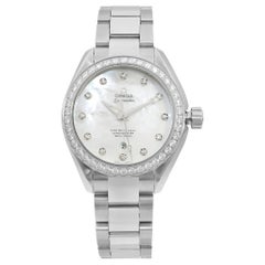 Omega Aqua Terra Montre pour femme avec cadran en acier et diamants de 1,68 carat 231.15.34.20.55.002