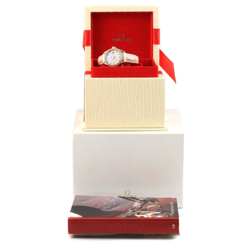 Omega Aqua Terra Steel Rose Gold Diamond Watch 231.28.30.20.55.001 6