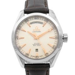 Omega Aqua Terra Acier Cadran Argent Fond Ouvert Montre Automatique 231.13.42.22.02.001