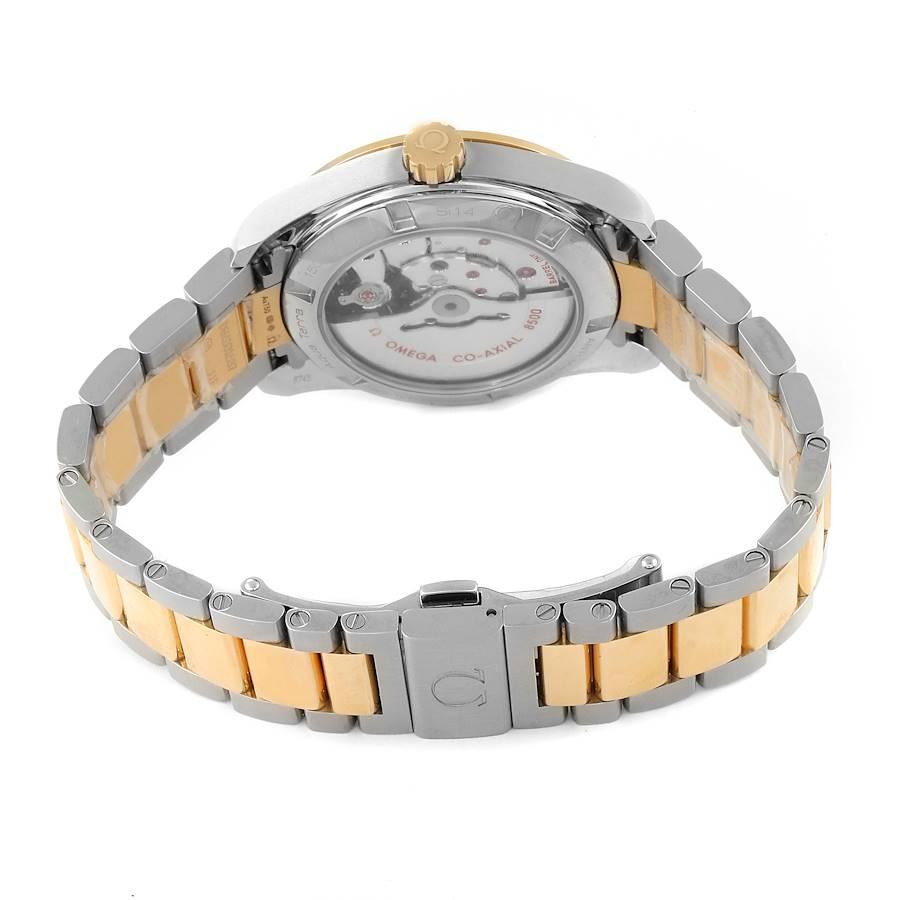 Omega Aqua Terra Steel Yellow Gold Diamond Watch 231.25.39.21.55.002 Unworn For Sale 1