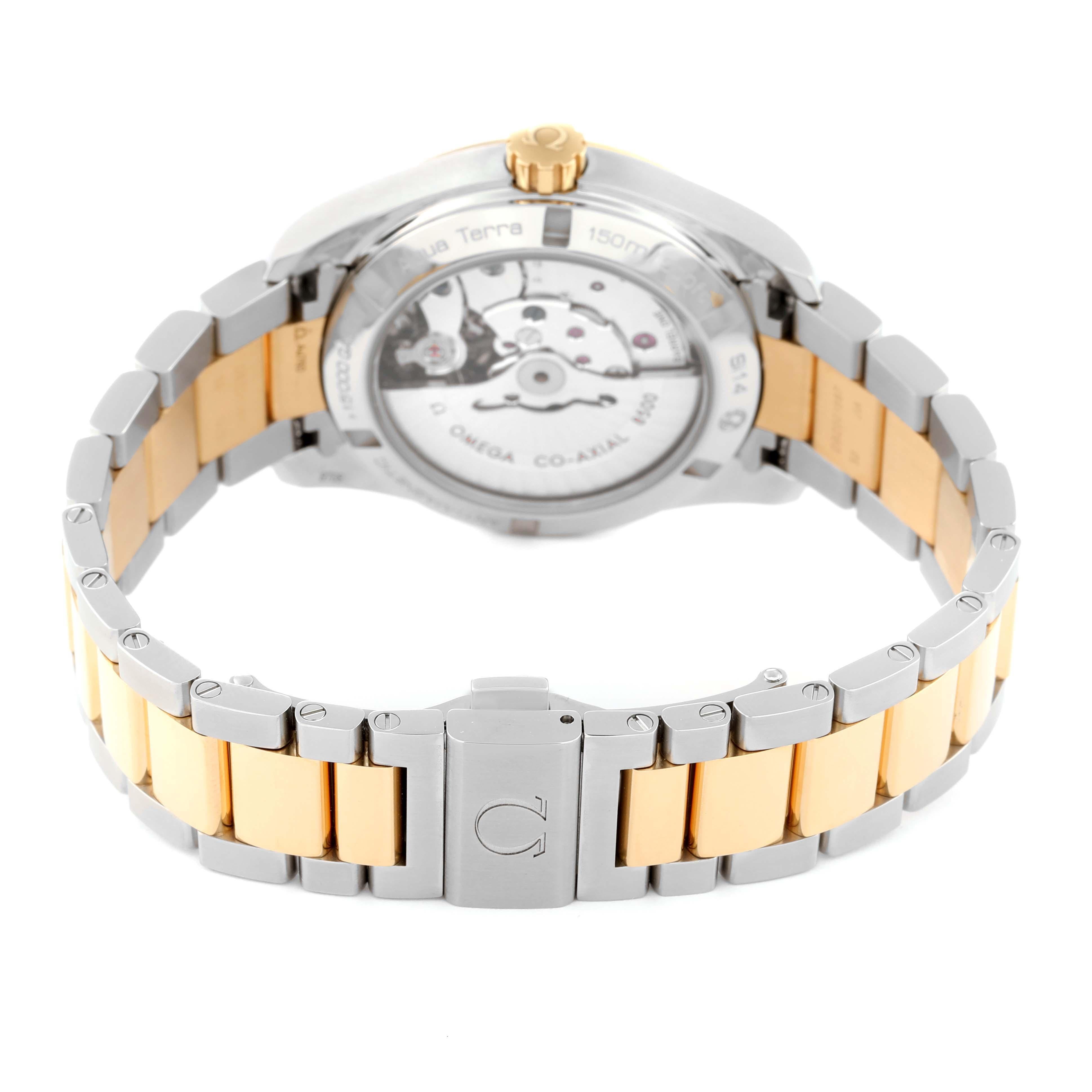 Men's Omega Aqua Terra Steel Yellow Gold Mens Watch 231.20.39.21.02.002 Unworn
