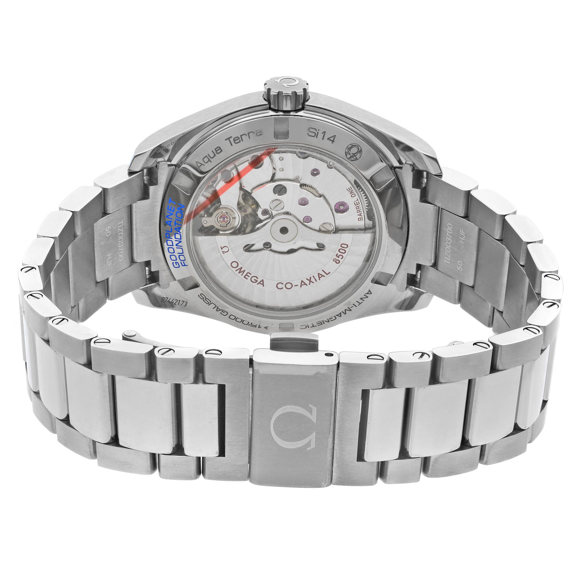 Modern Omega Aqua Terra Titanium White Enamel Automatic Mens Watch 231.90.39.21.04.001