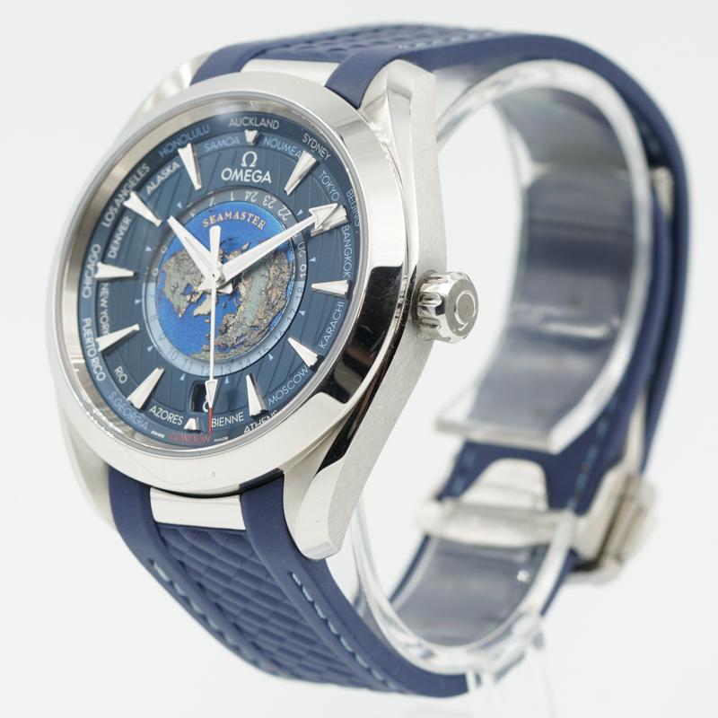 Omega Aqua Terra Worldtimer 220.10.43.22.03.001 Seamaster '22 B&P In Good Condition In Carmel, IN