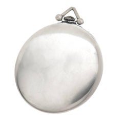 Omega Stainless Steel Art Deco Pocket Watch