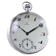 Orologio a sfera Omega in stile Art Deco con lente d'ingrandimento