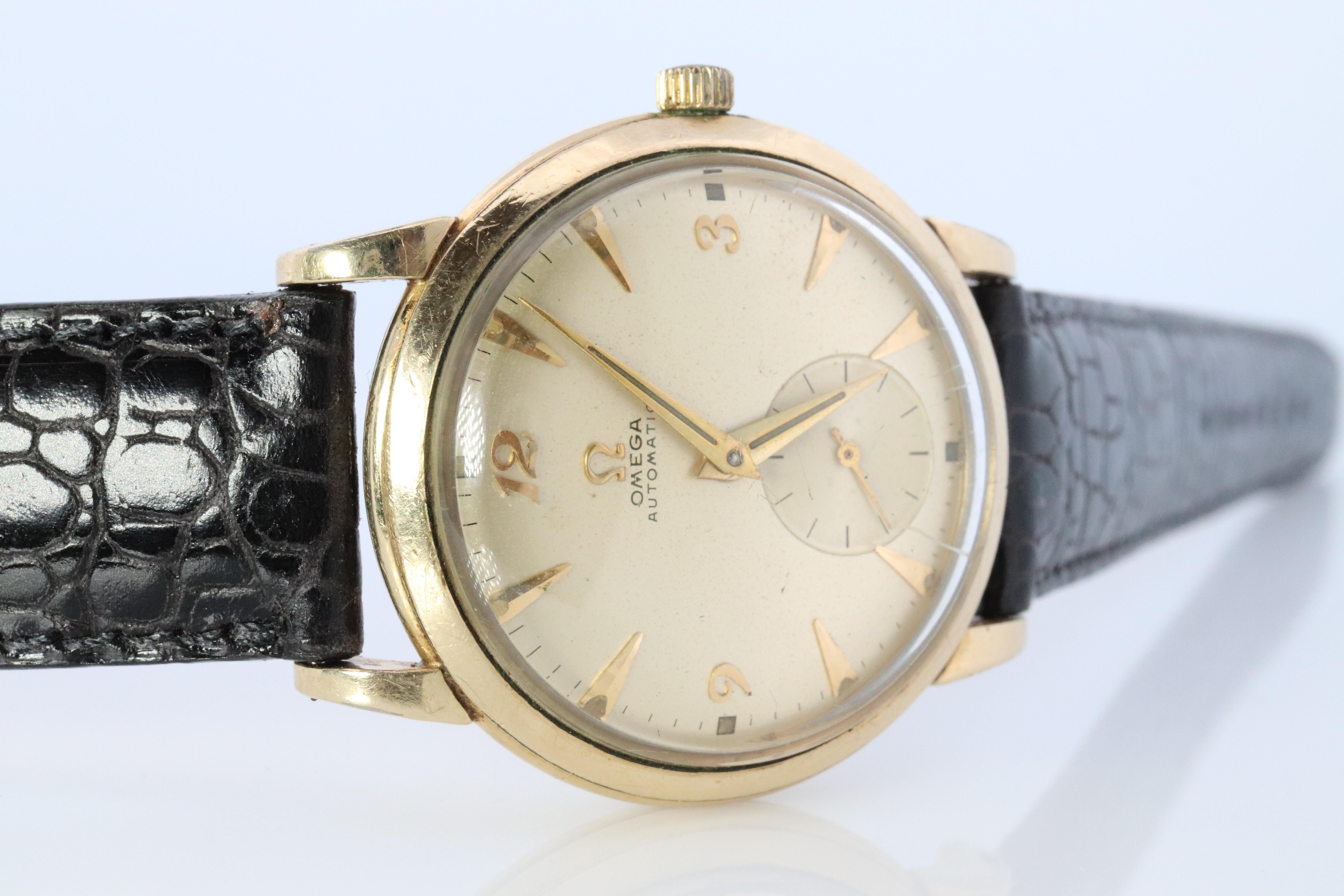 Reloj automático OMEGA 14k GF Reloj de pulsera automático Omega Hammer Bumper 1940s para caballero en Bueno Estado en Port Charlotte, FL