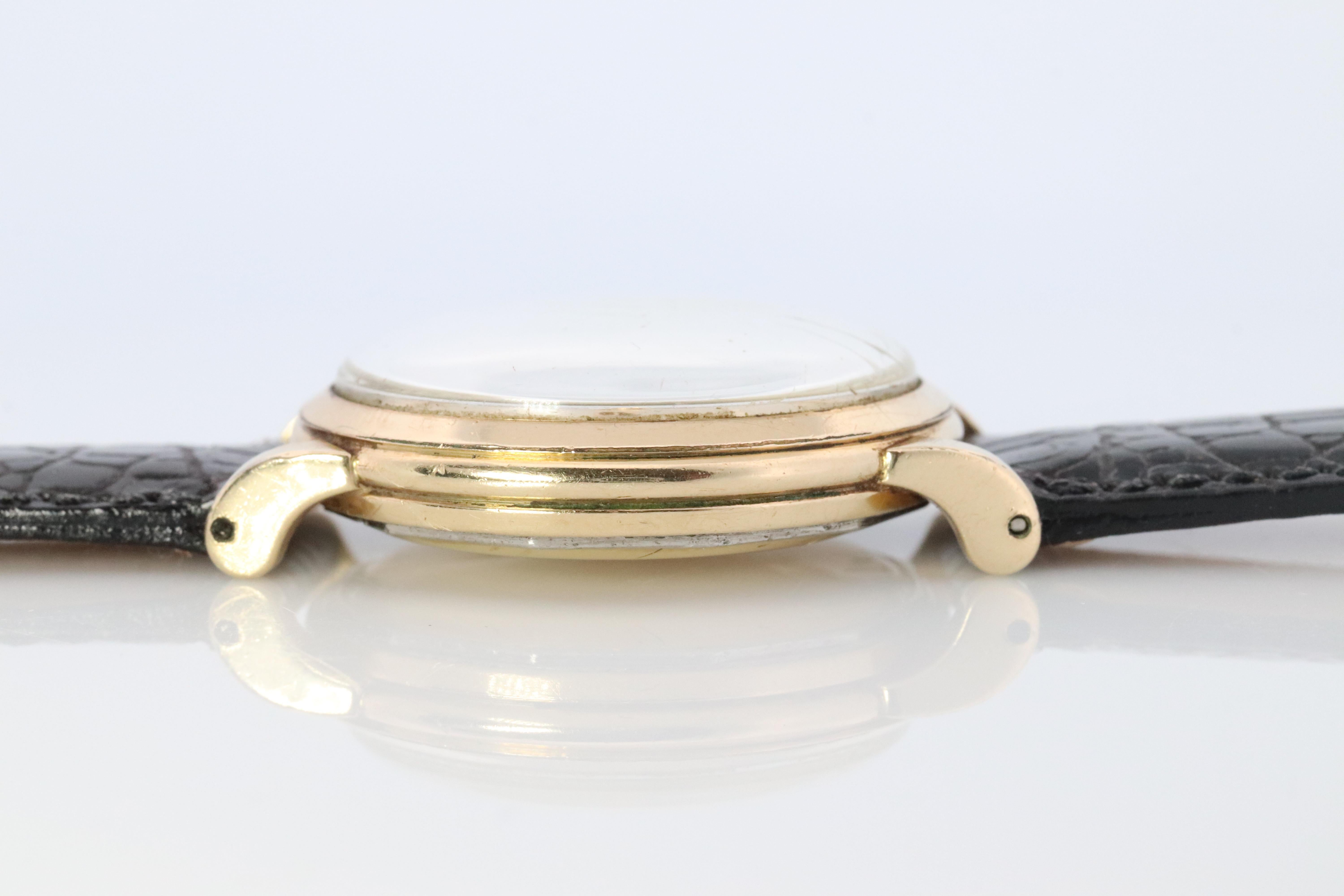 De los hombres Reloj automático OMEGA 14k GF Reloj de pulsera automático Omega Hammer Bumper 1940s para caballero