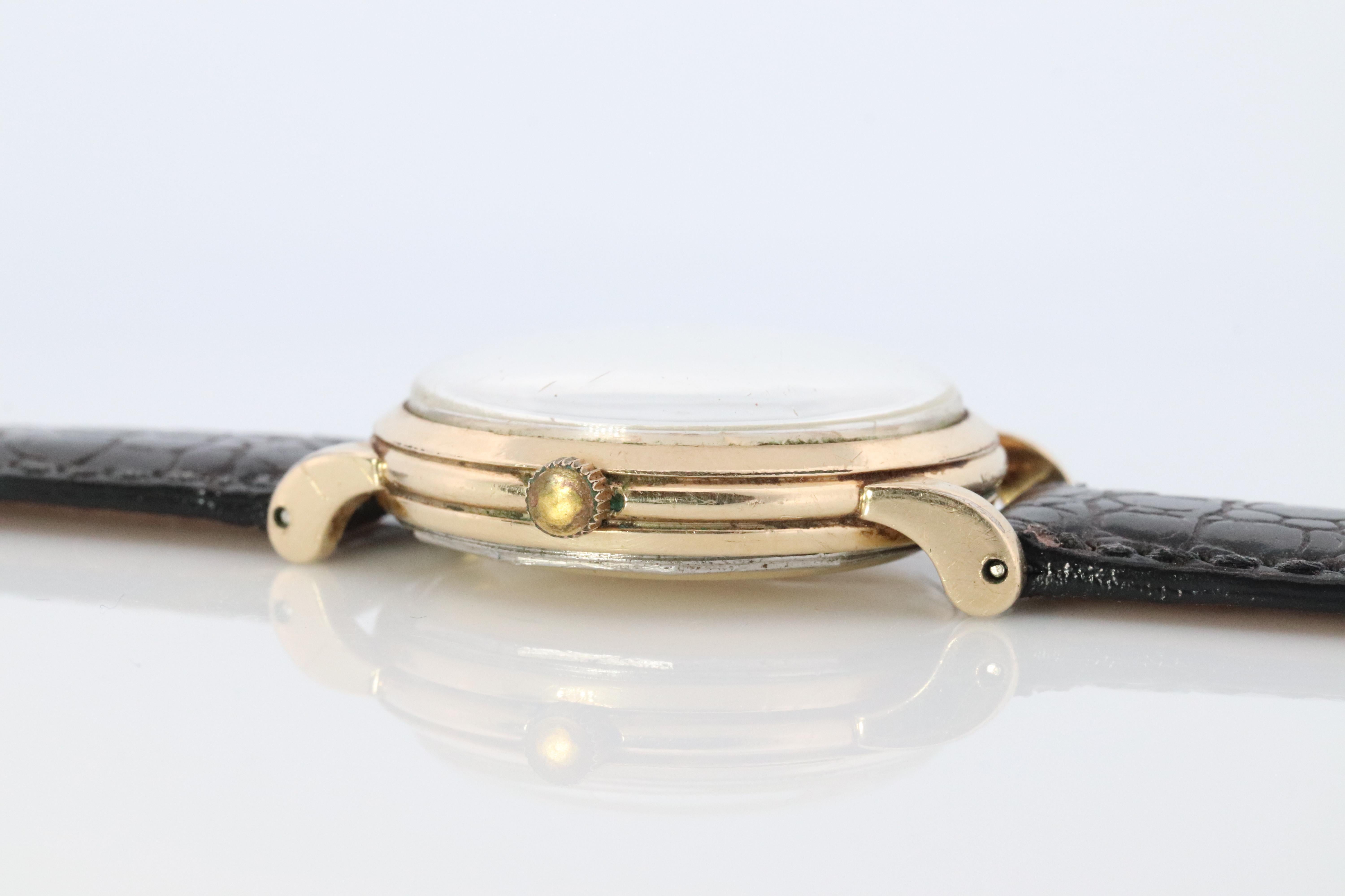 Reloj automático OMEGA 14k GF Reloj de pulsera automático Omega Hammer Bumper 1940s para caballero 2