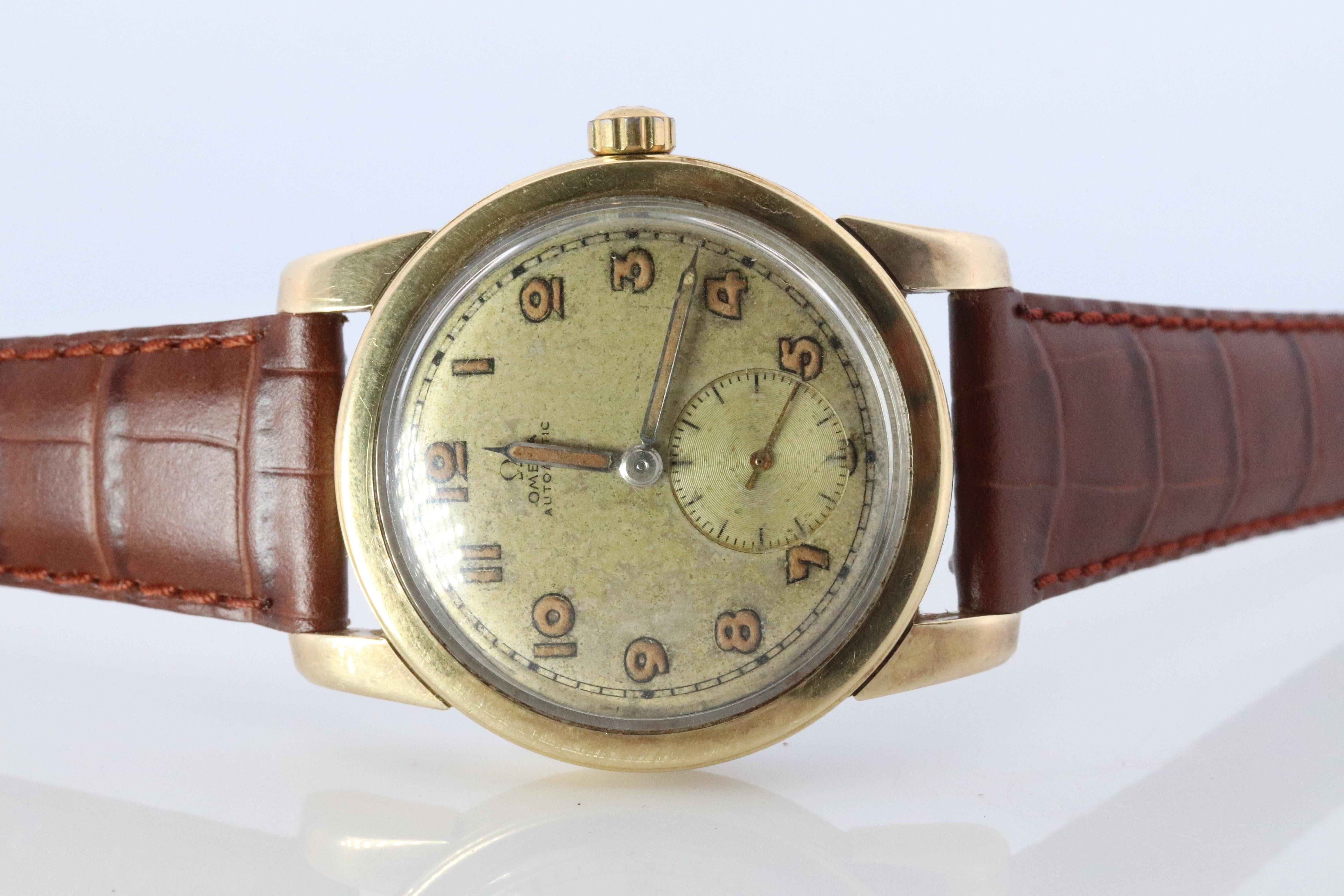 De los hombres Reloj automático OMEGA 2576 Reloj de pulsera automático Omega Hammer Bumper 50s para caballero en venta