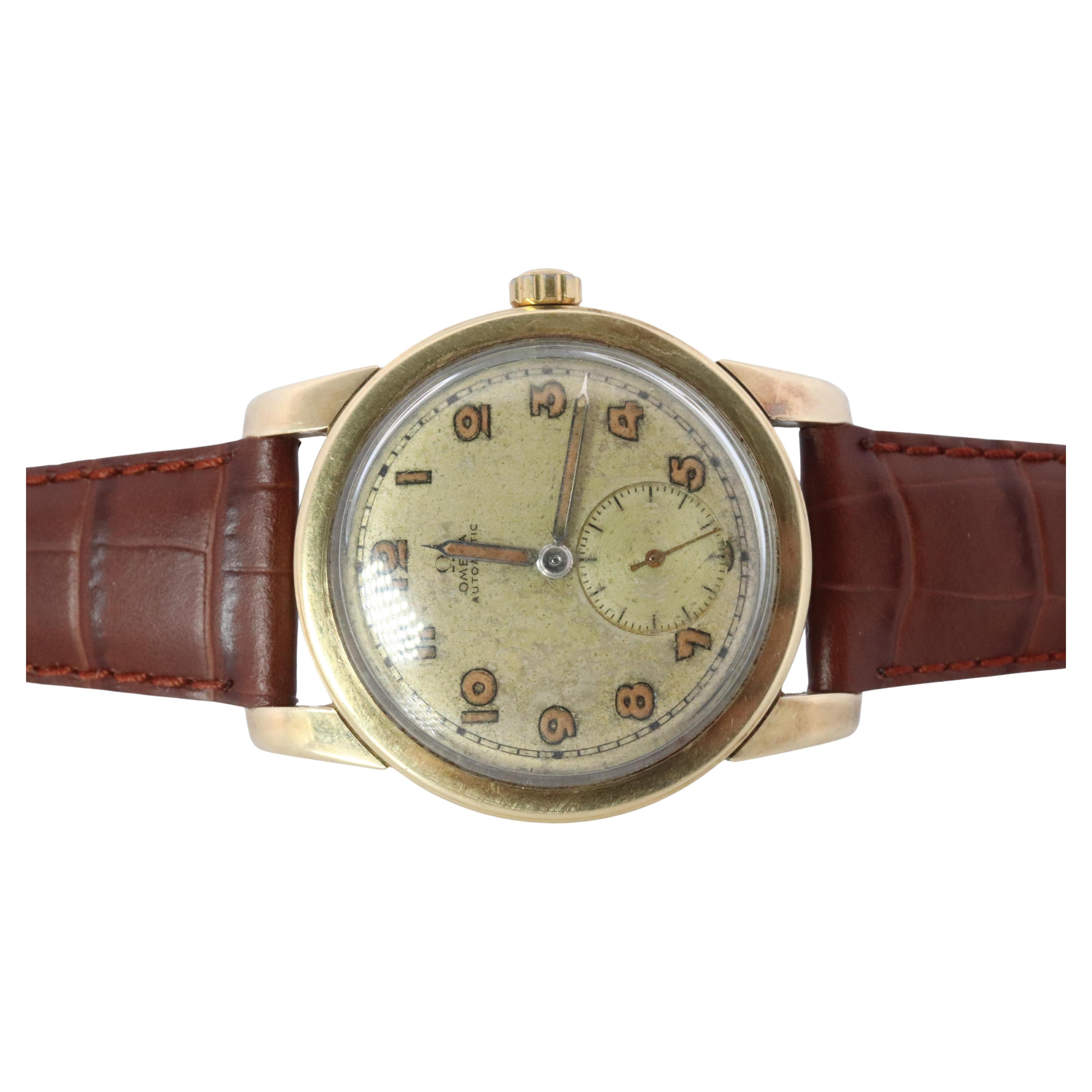 OMEGA Automatikuhr 2576 Omega Automatic Hammer Bumper 50s Herrenarmbanduhr