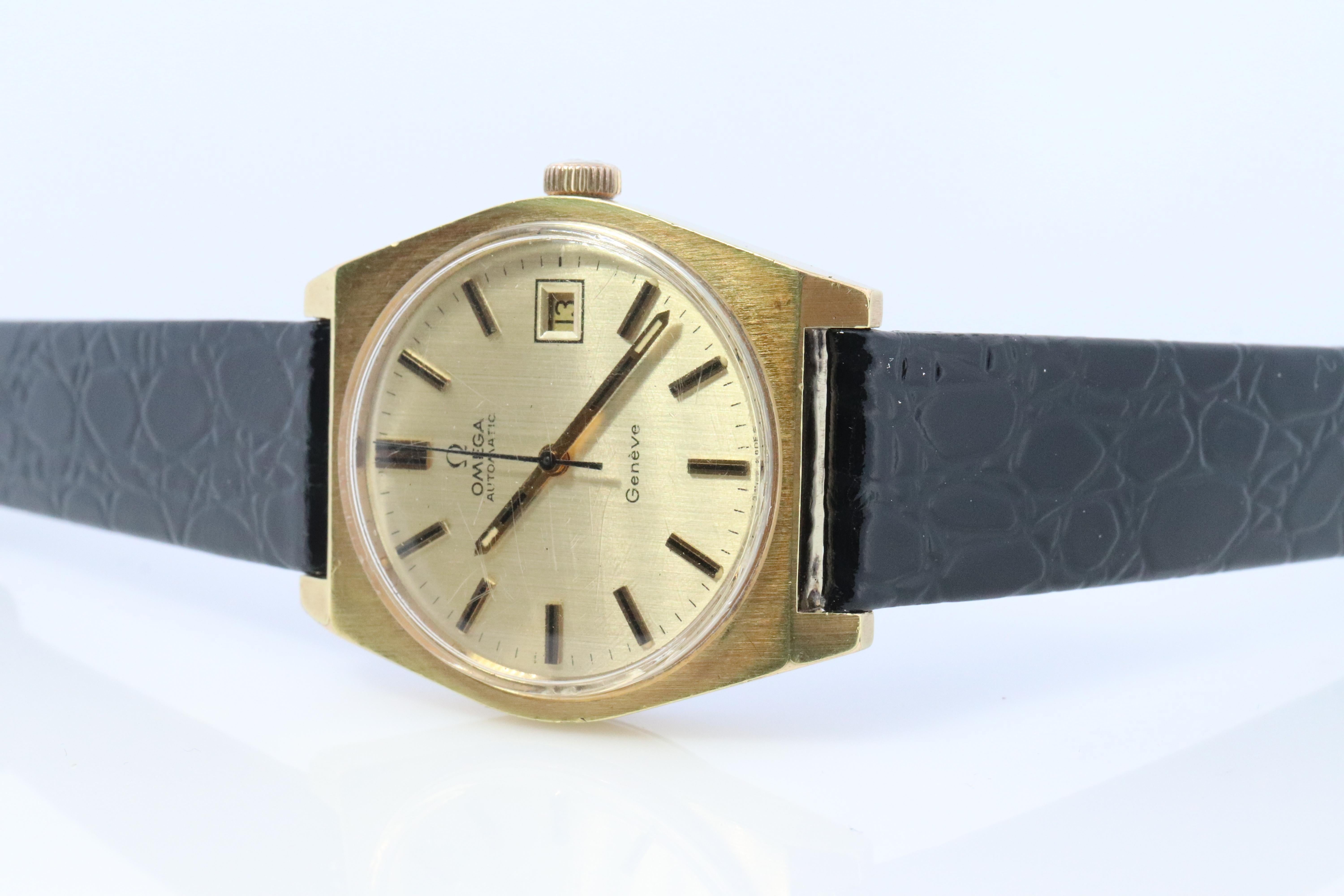 Men's OMEGA Automatic Watch. Omega Geneve Automatic Vintage Mens Watch.
